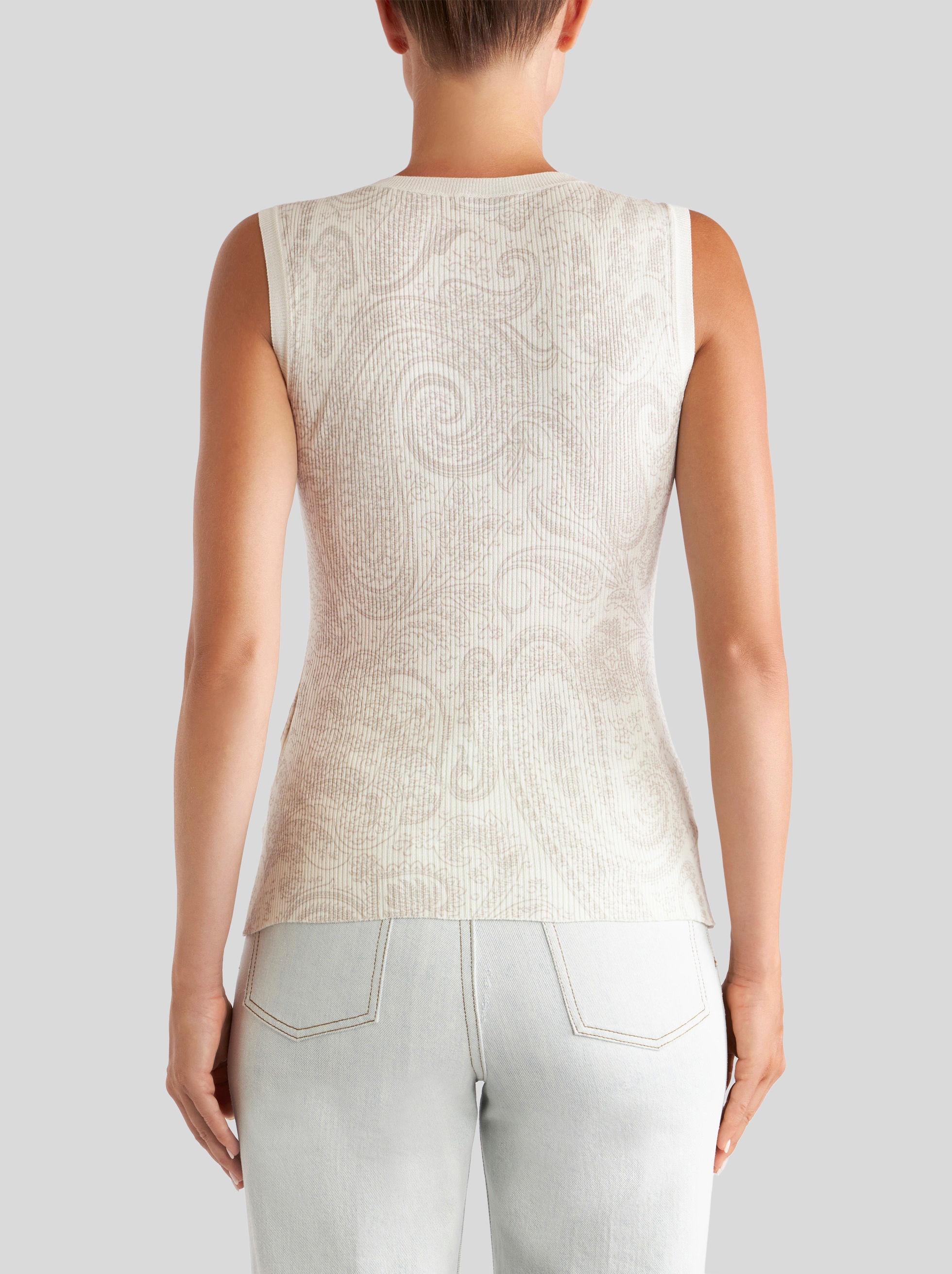 PAISLEY KNIT TANK TOP - 4