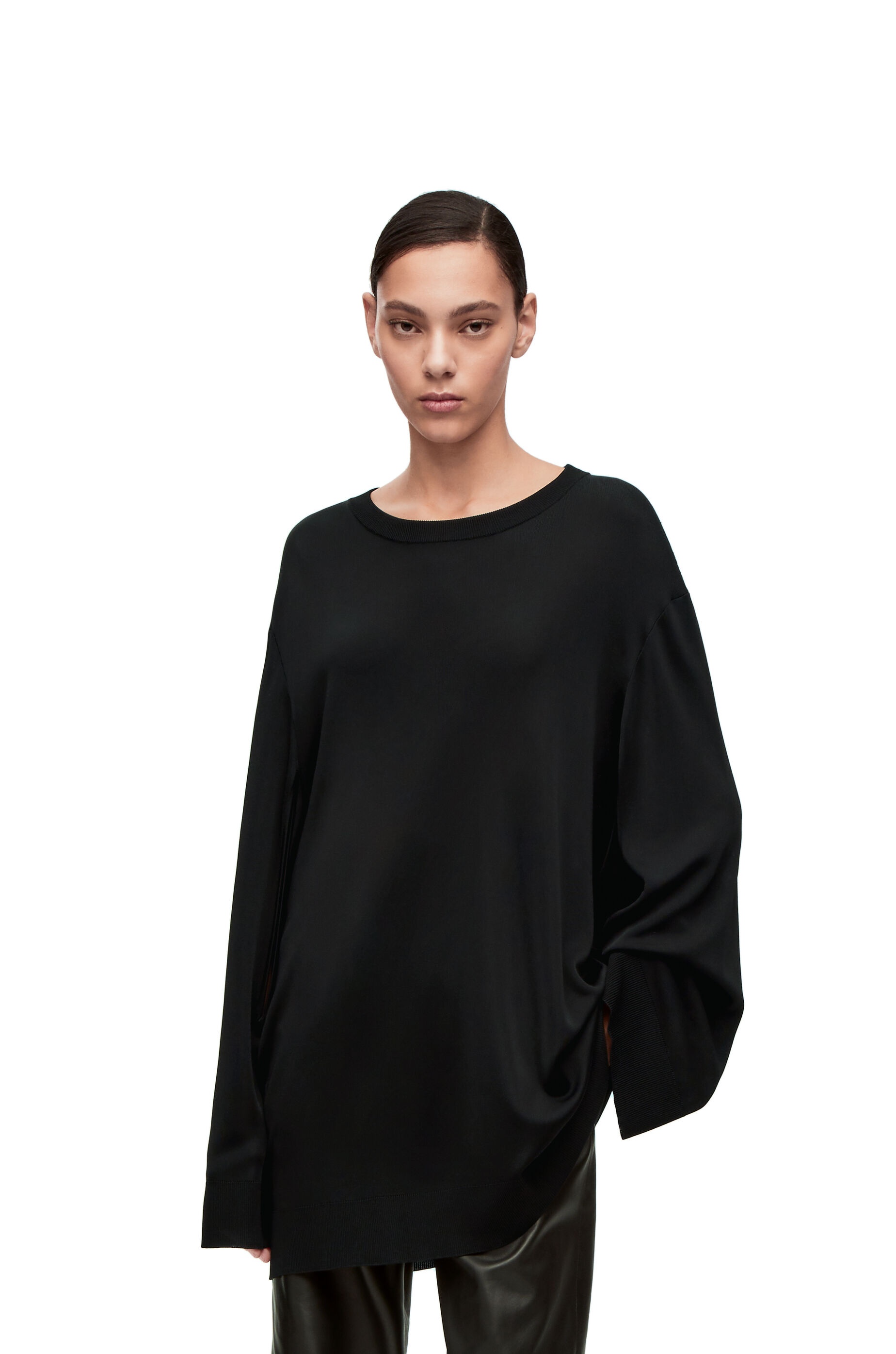 Open sleeve sweater in viscose knit - 3