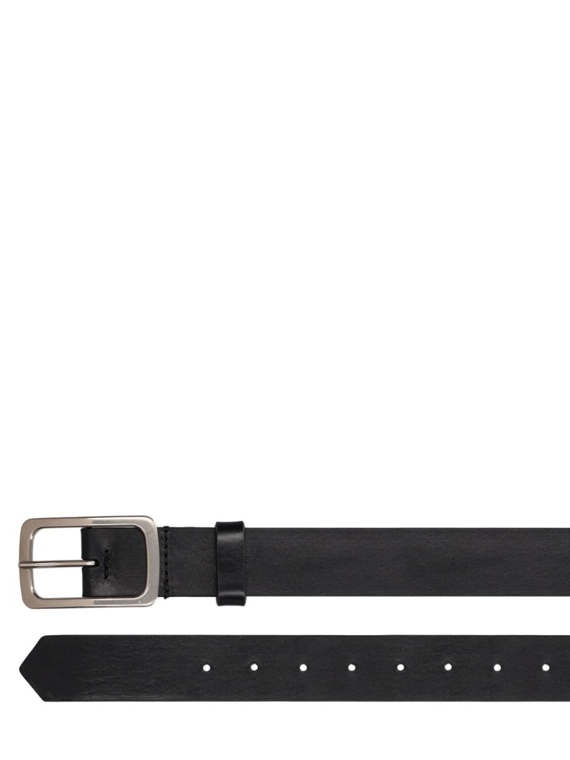 3.5cm leather buckle belt - 2