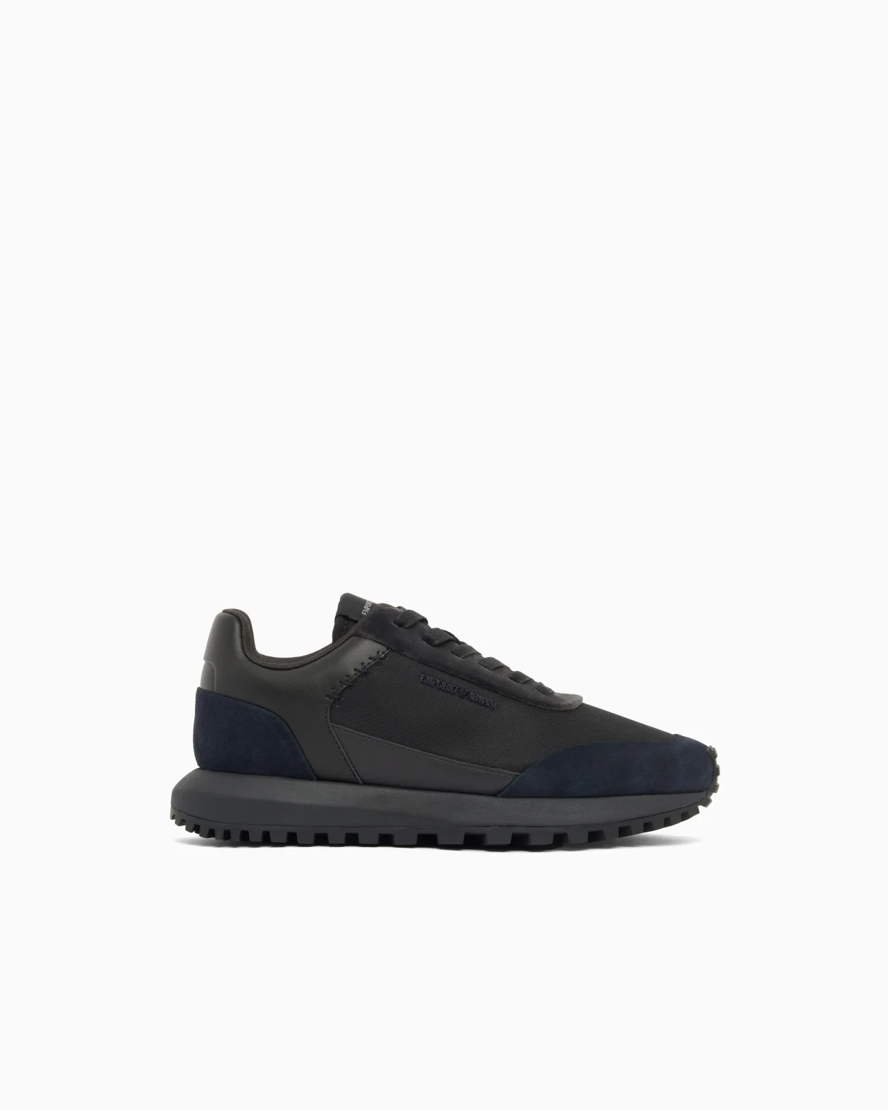 LACE-UP SNEAKERS IN SUEDE AND VELVET WITH CORDURA DETAILS - 1