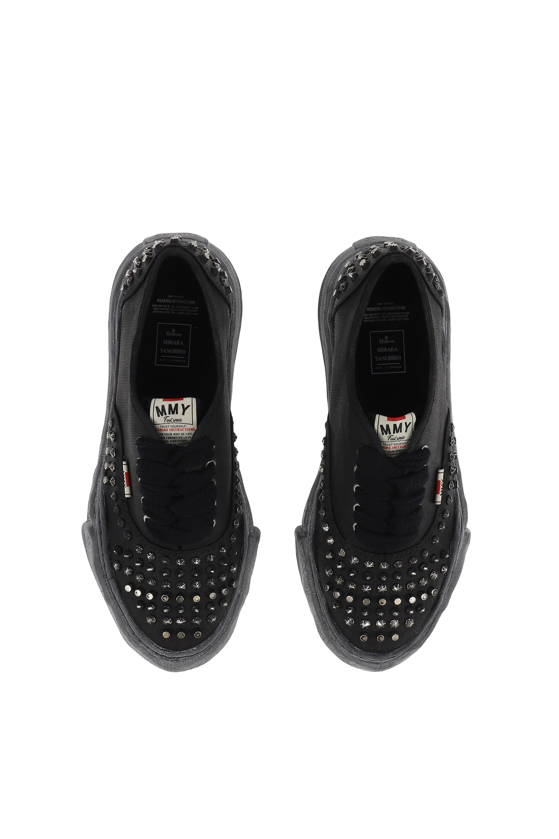 BAKER STUDDED CANVAS LOW / BLK BLK - 3