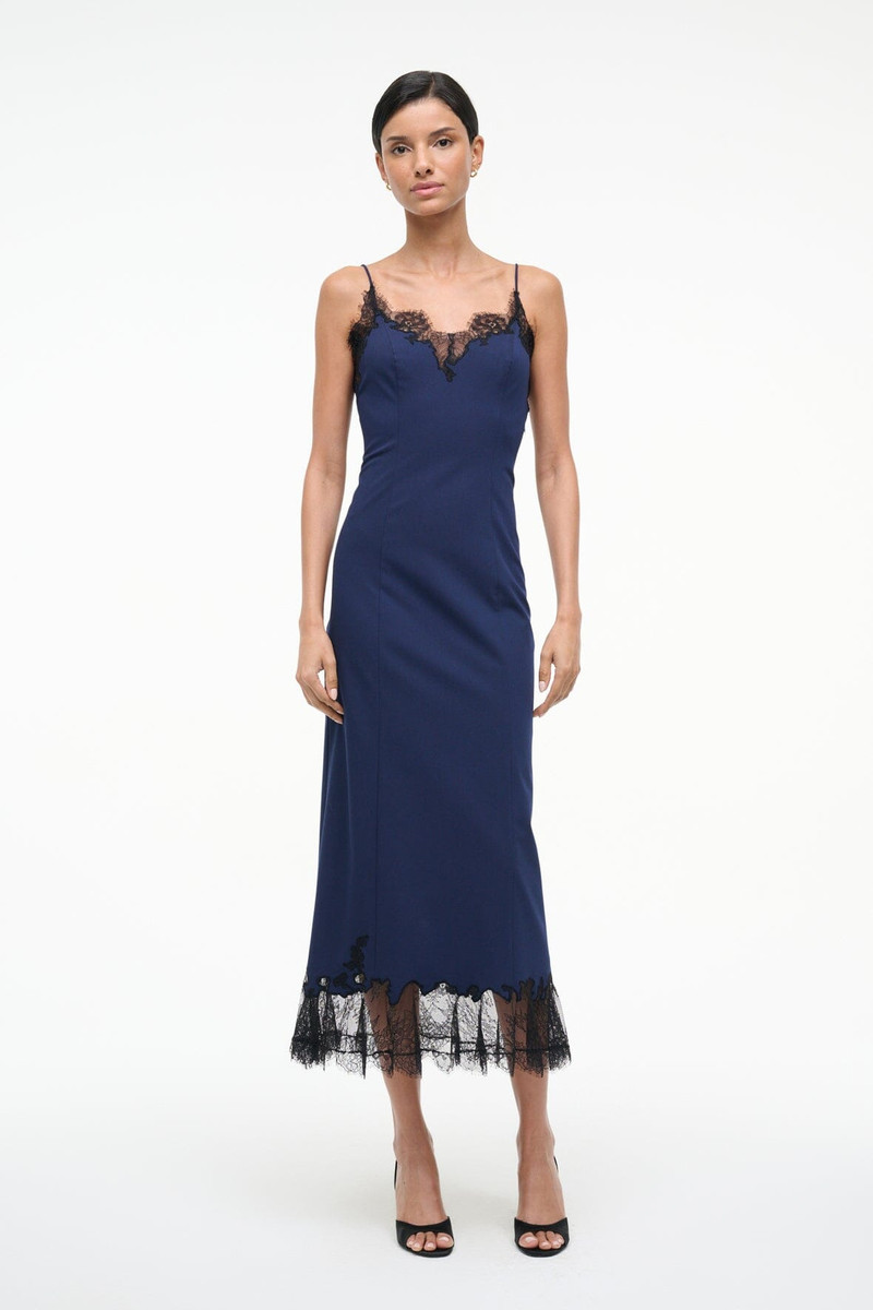 STAUD NADIA DRESS NAVY 7
