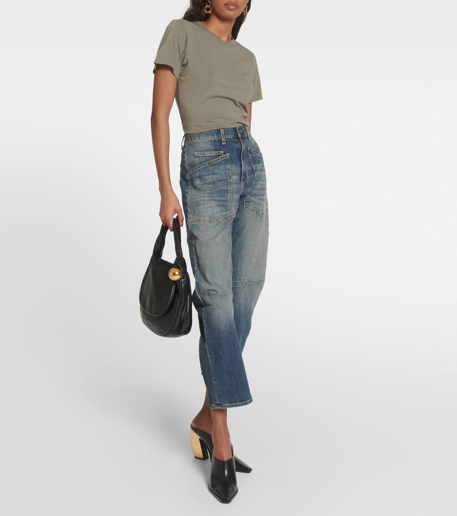 Shon high-rise wide-leg jeans - 7