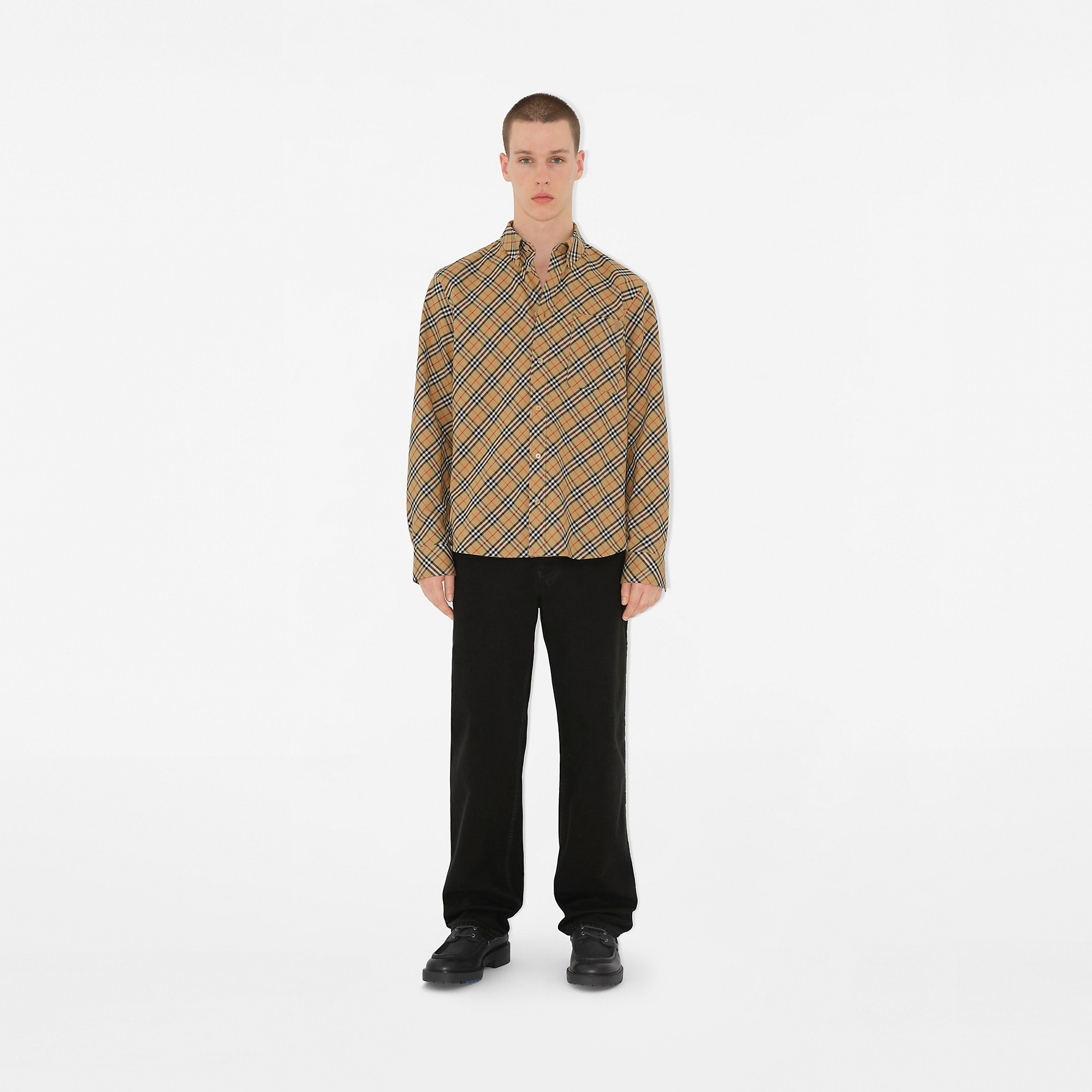 Relaxed Fit Check Cotton Shirt - 2