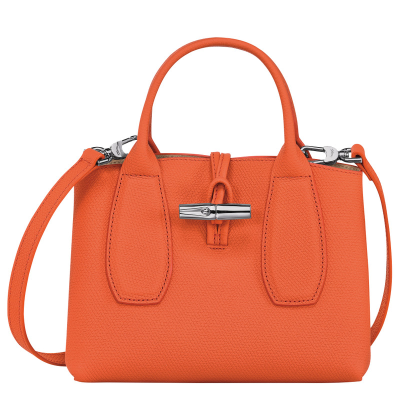 Roseau S Handbag Orange - Leather 1