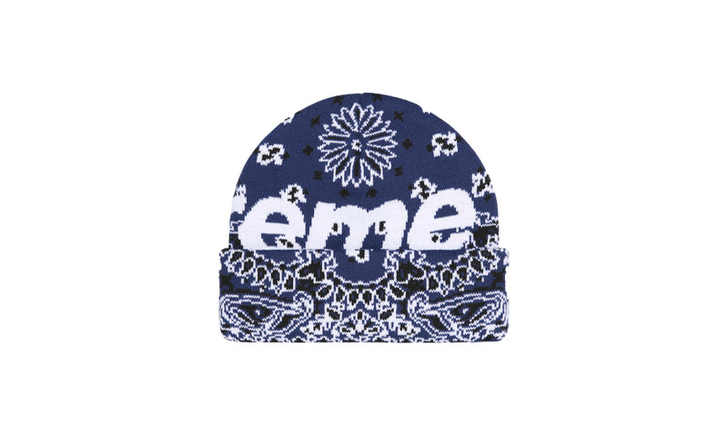 Supreme Bandana Big Logo Beanie outlook