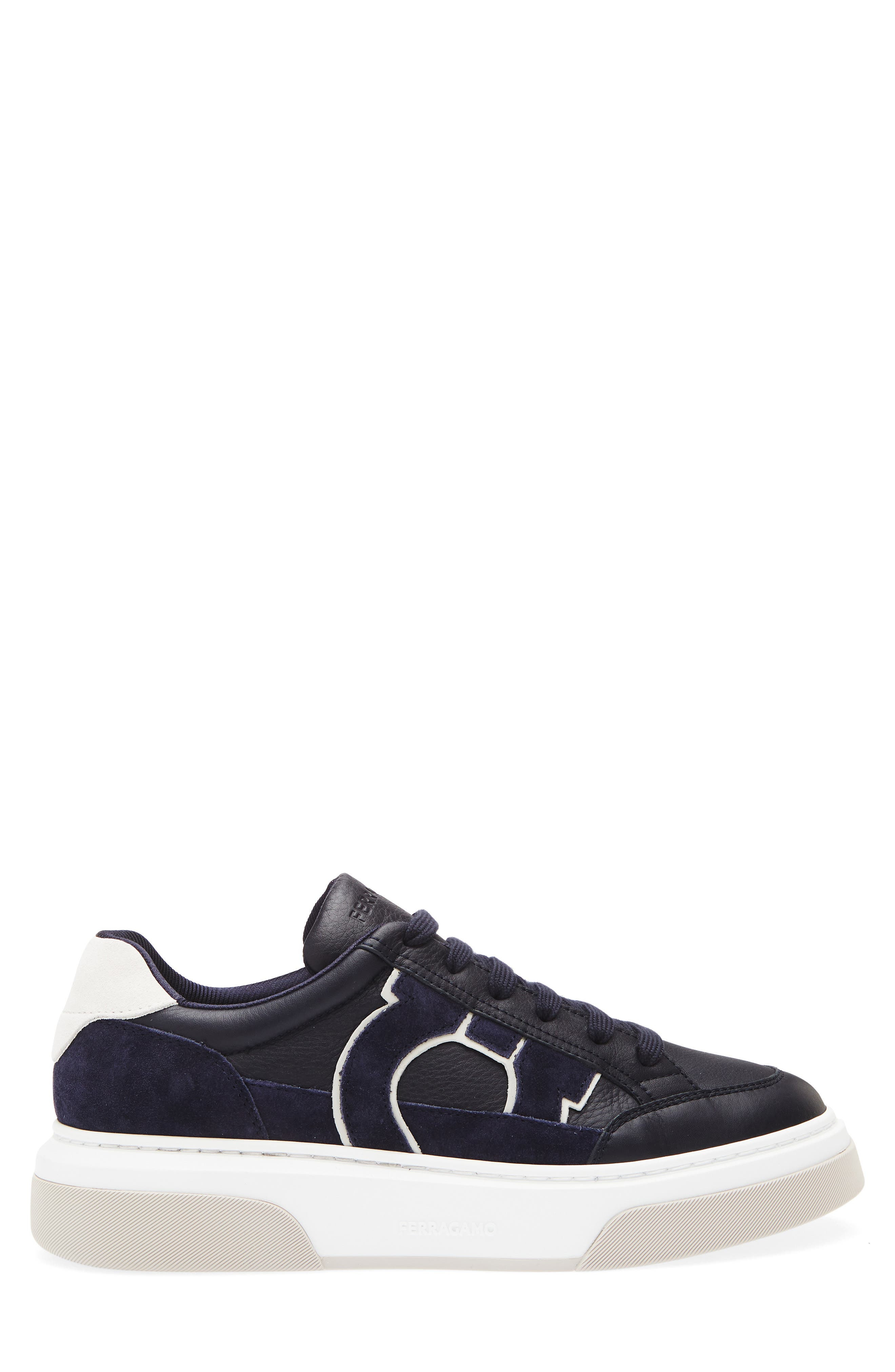 FERRAGAMO Cassina Gancio Low Top Sneaker in Navy Haze at Nordstrom - 3