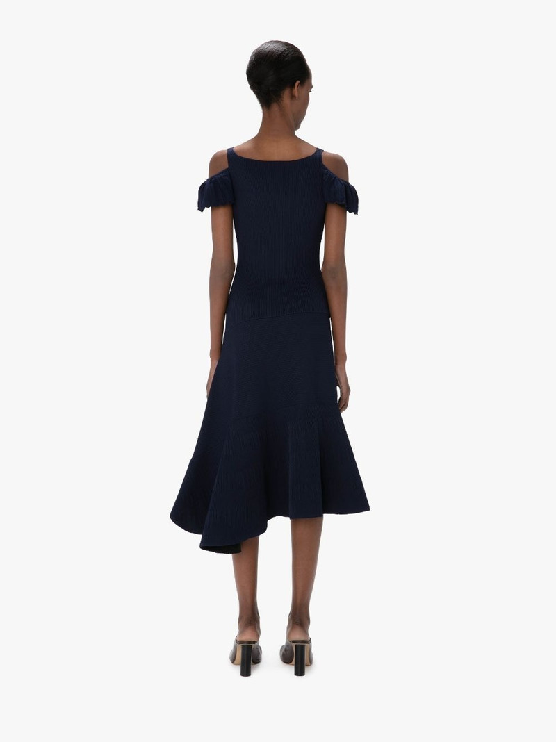 COLD SHOULDER RUFFLE DRESS 3
