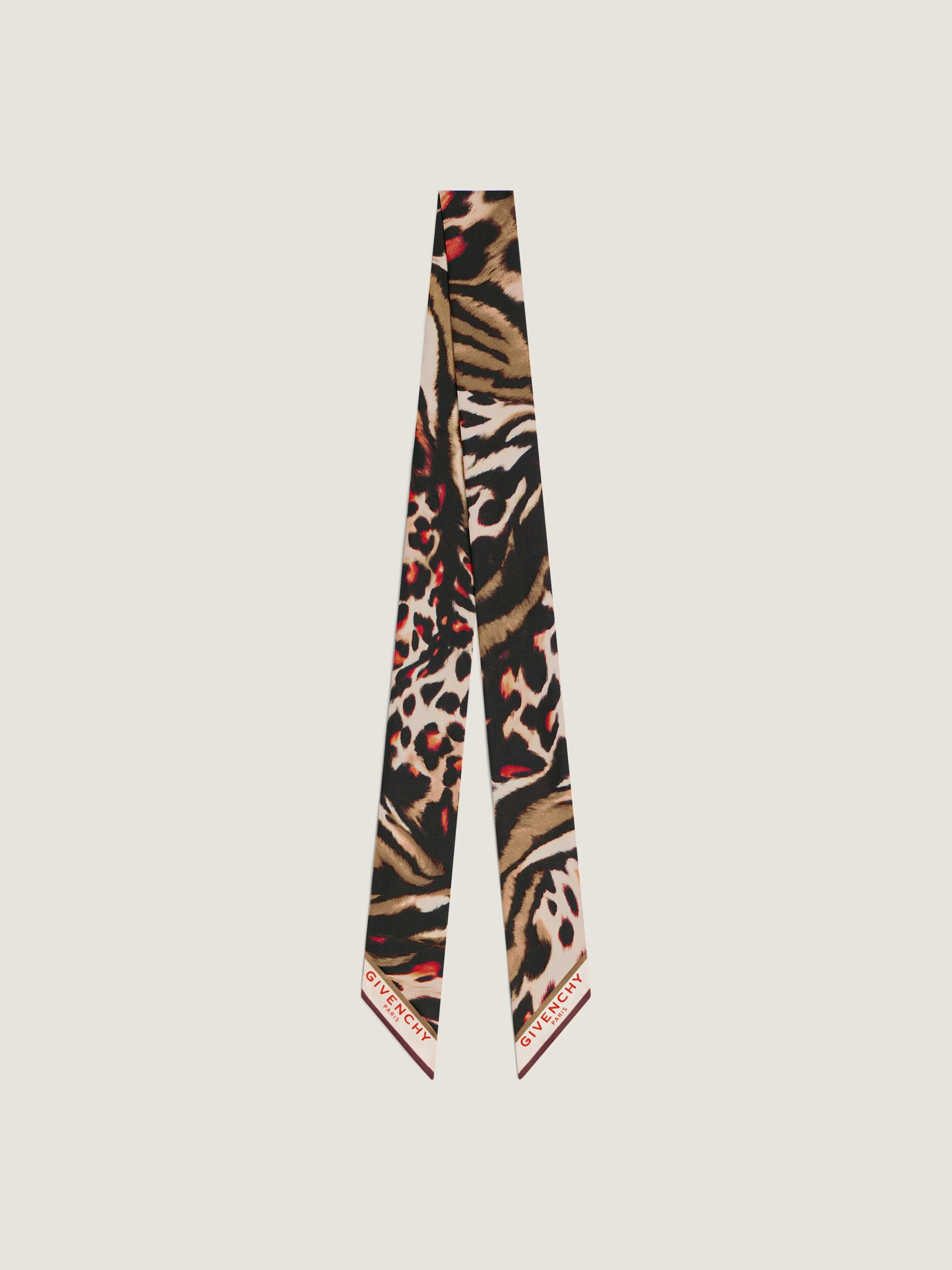 BANDEAU IN SILK WITH ABSTRACT ANIMAL PRINT - 1