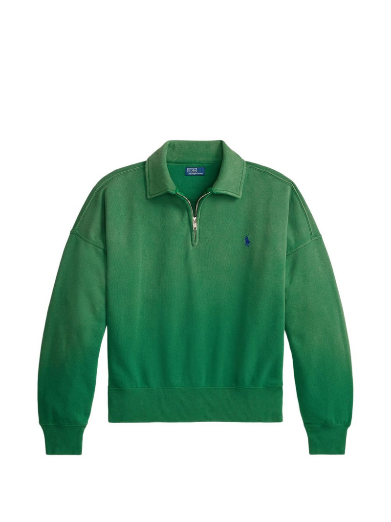 quarter-zip embroidered sweatshirt 1