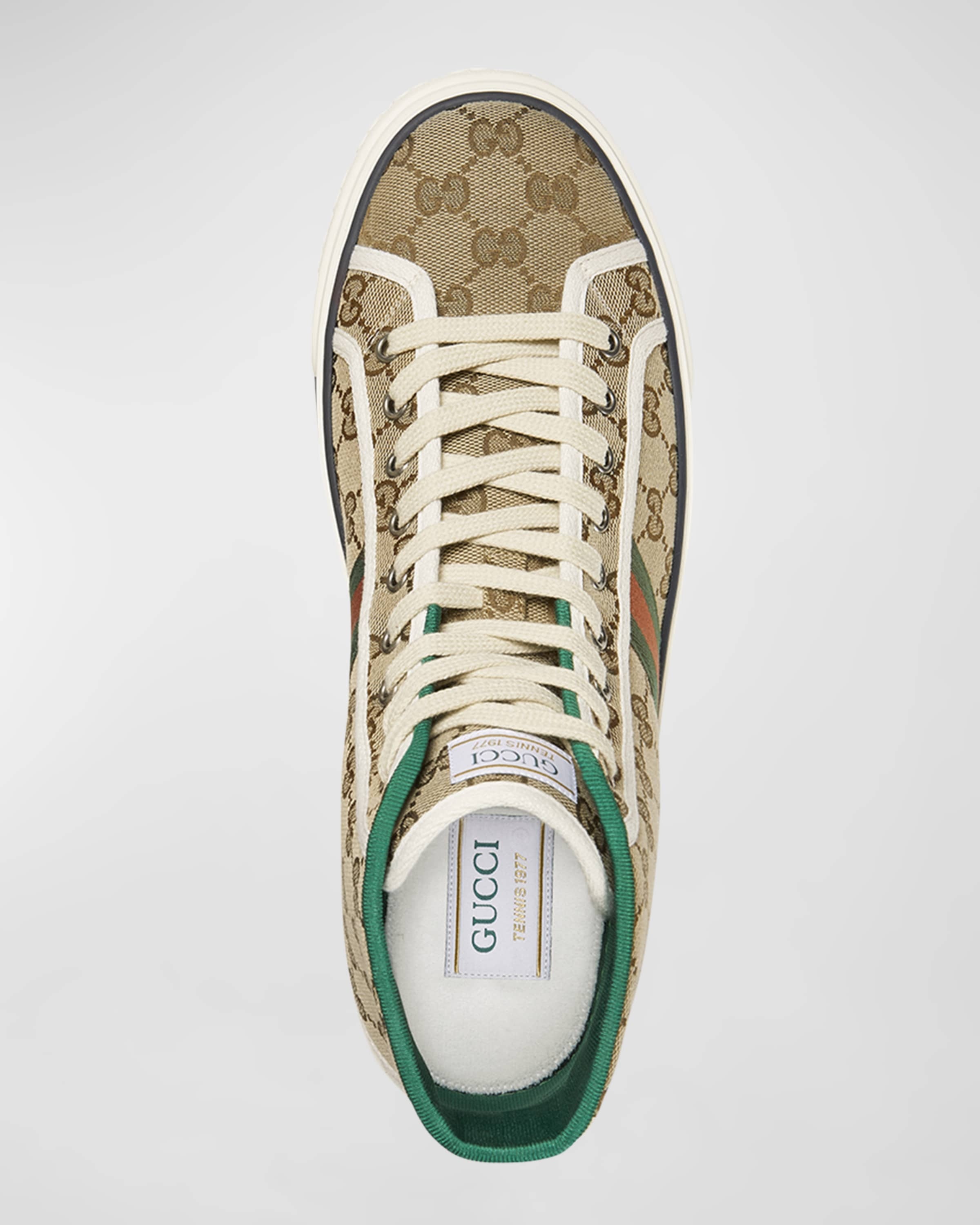 GUCCI Men's Gucci Tennis 1977 Canvas High-Top Sneakers