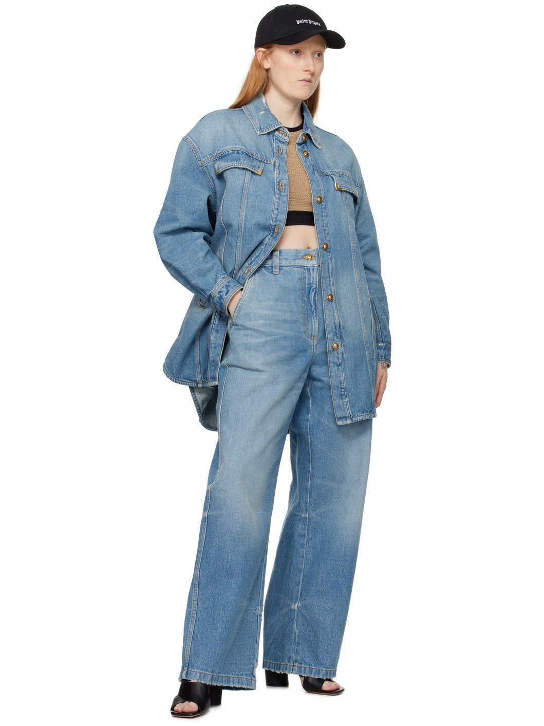 Blue Faded Jeans - 4