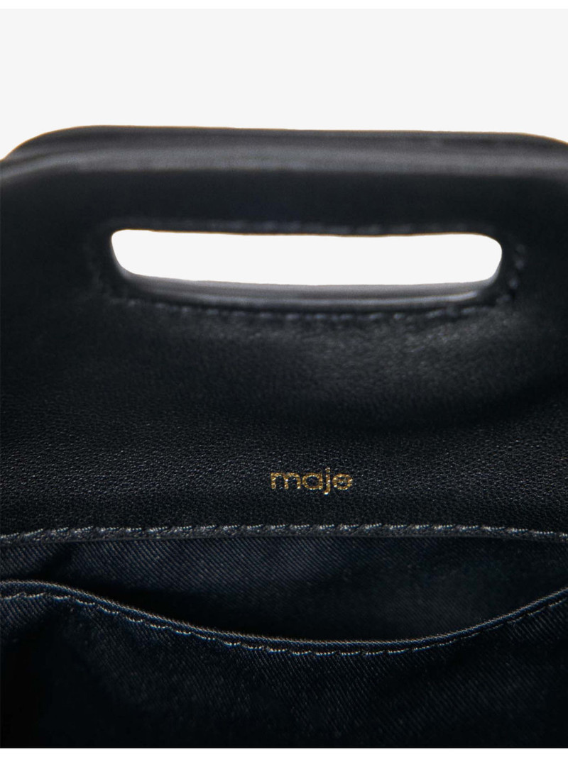 maje Miss M Mini Leather Cross-Body Bag outlook