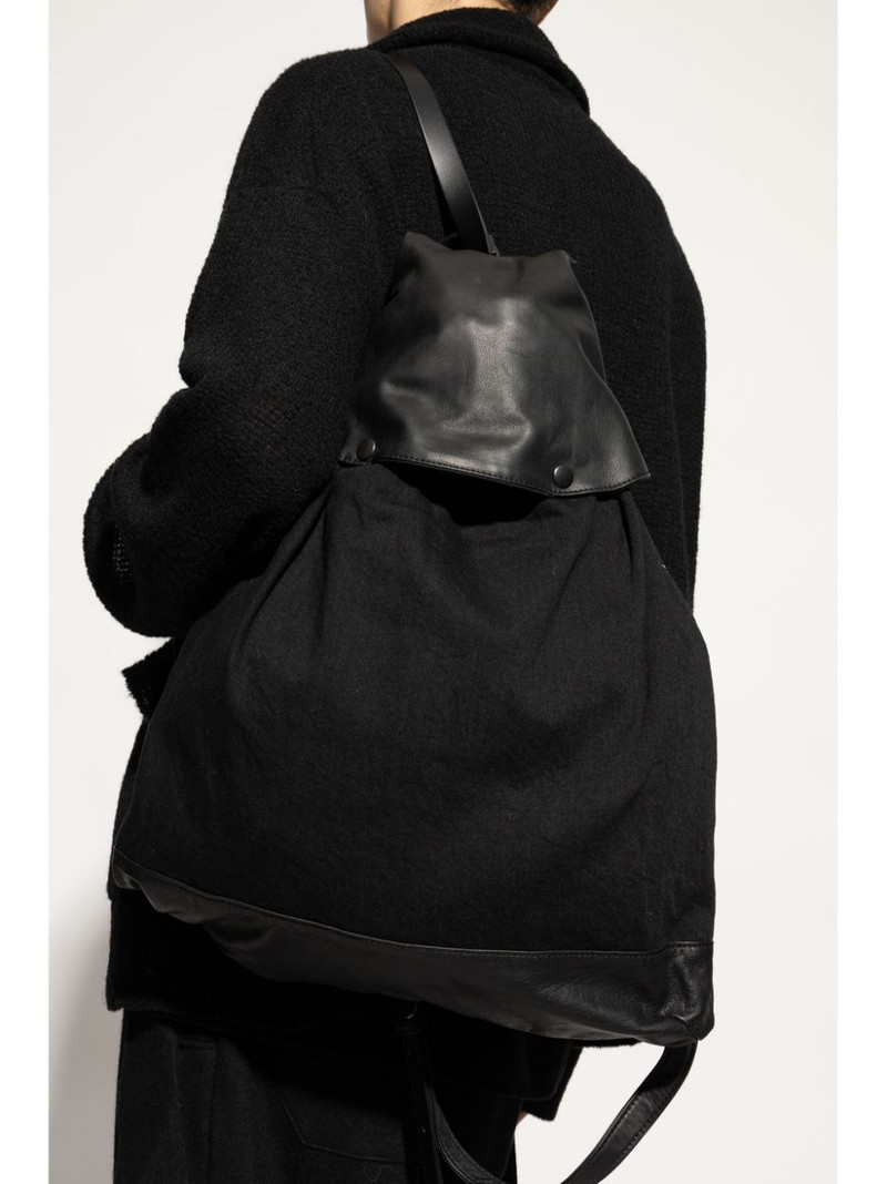 Yohji Yamamoto zipped backpack outlook