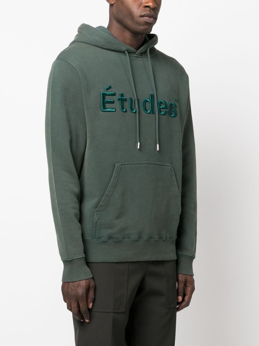 Klein logo-embroidered hoodie - 3