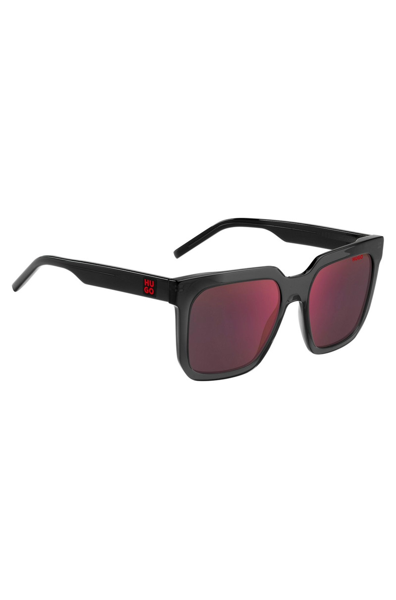 BLACK-ACETATE SUNGLASSES WITH BRANDED STRAP 4