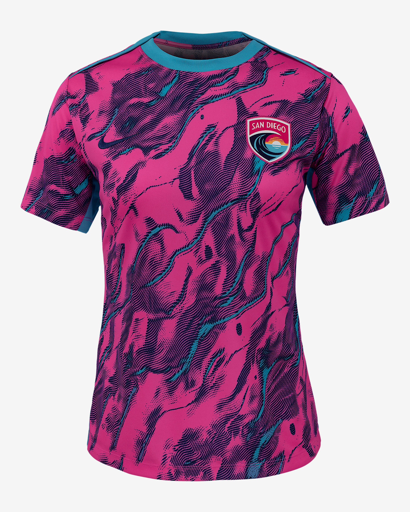 San Diego Wave FC 2025 Women's Nike NWSL Short-Sleeve Pre-Match Top - 1