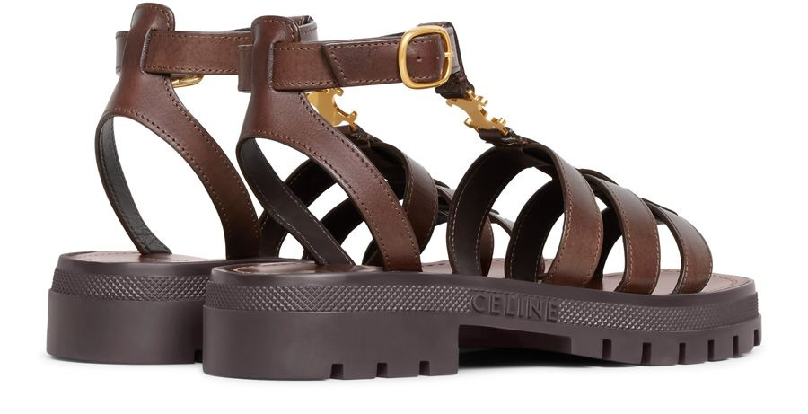 Clea Triomphe gladiator chunky sandal in calfskin - vegetal tanning - 3