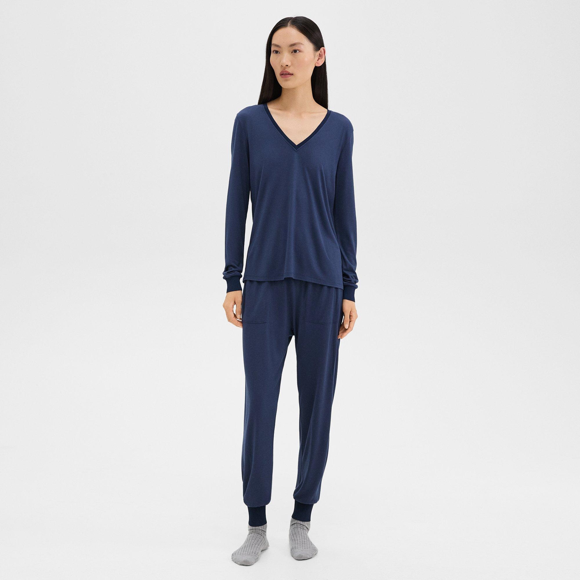 Ribbed Cuff Jogger in Silk-Modal - 2