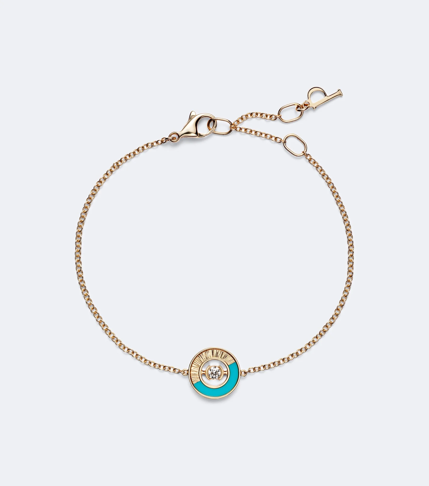 Possession Vibrant Palace 18kt rose gold bracelet with turquoise and diamond - 1