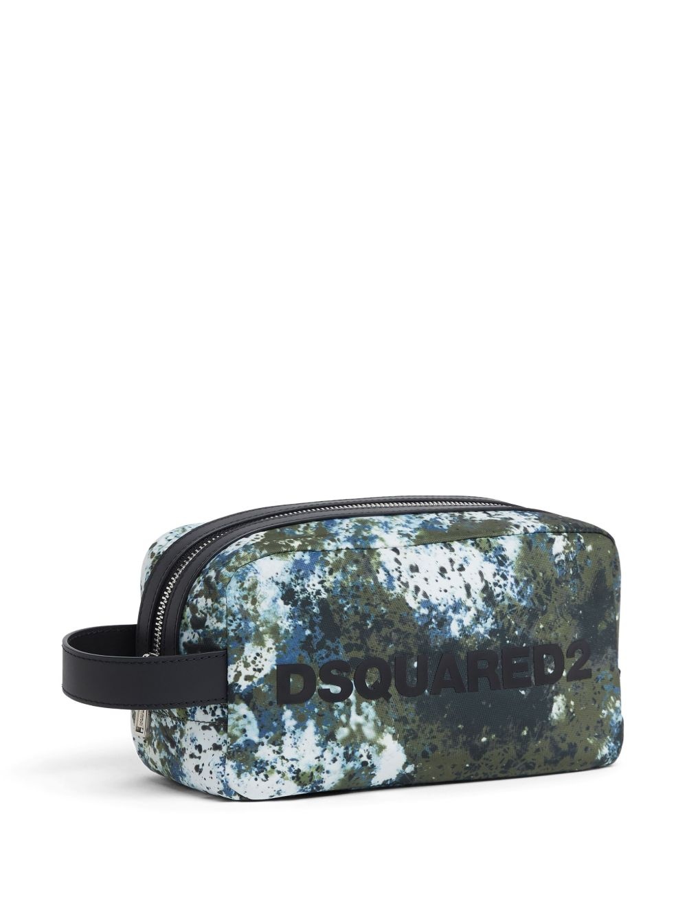 paint splatter-print wash bag - 3