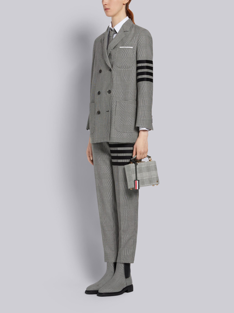 Black and White Pebbled Calfskin Prince of Wales Micro Attache Case 6