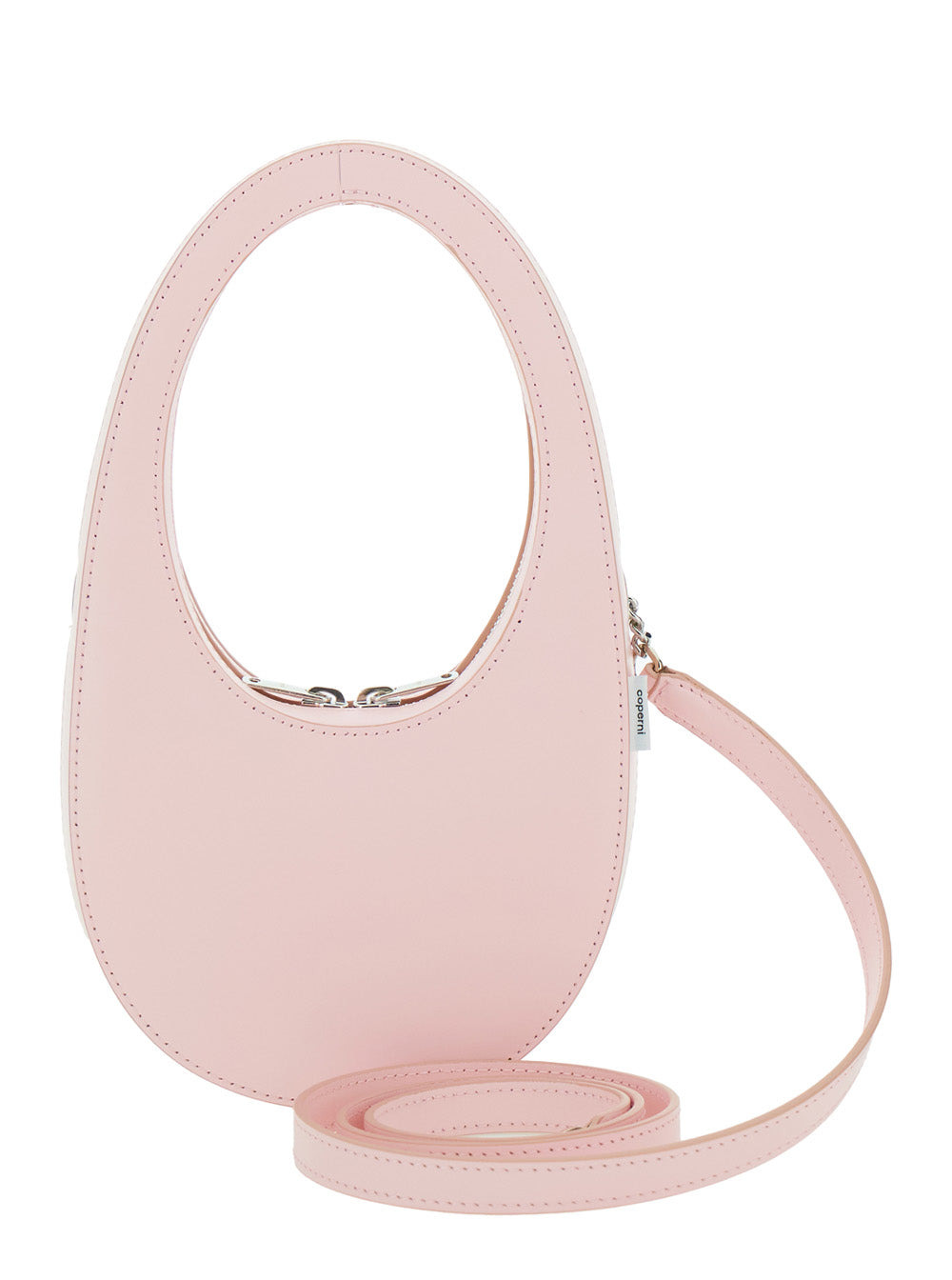 Coperni Women 'Mini Swipe' Pink Crossbody Bag With Embossed Logo And Removable Shoulder Strap In Lea - 4