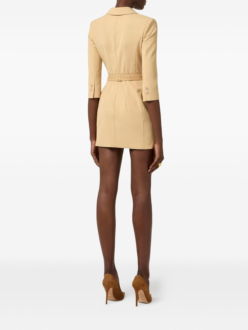 lapel belted mini dress 3