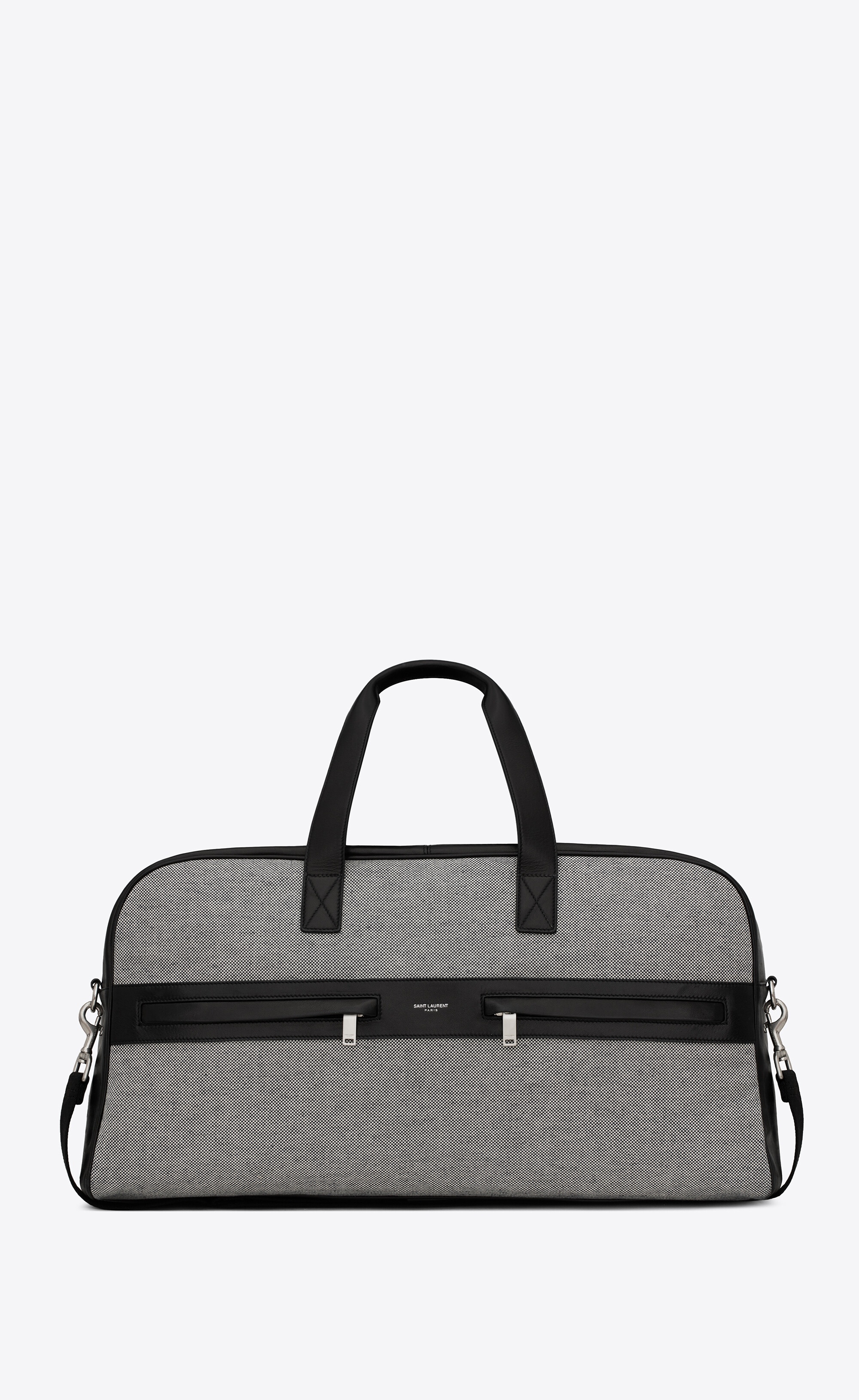 camp duffle bag in canvas and lambskin - 1