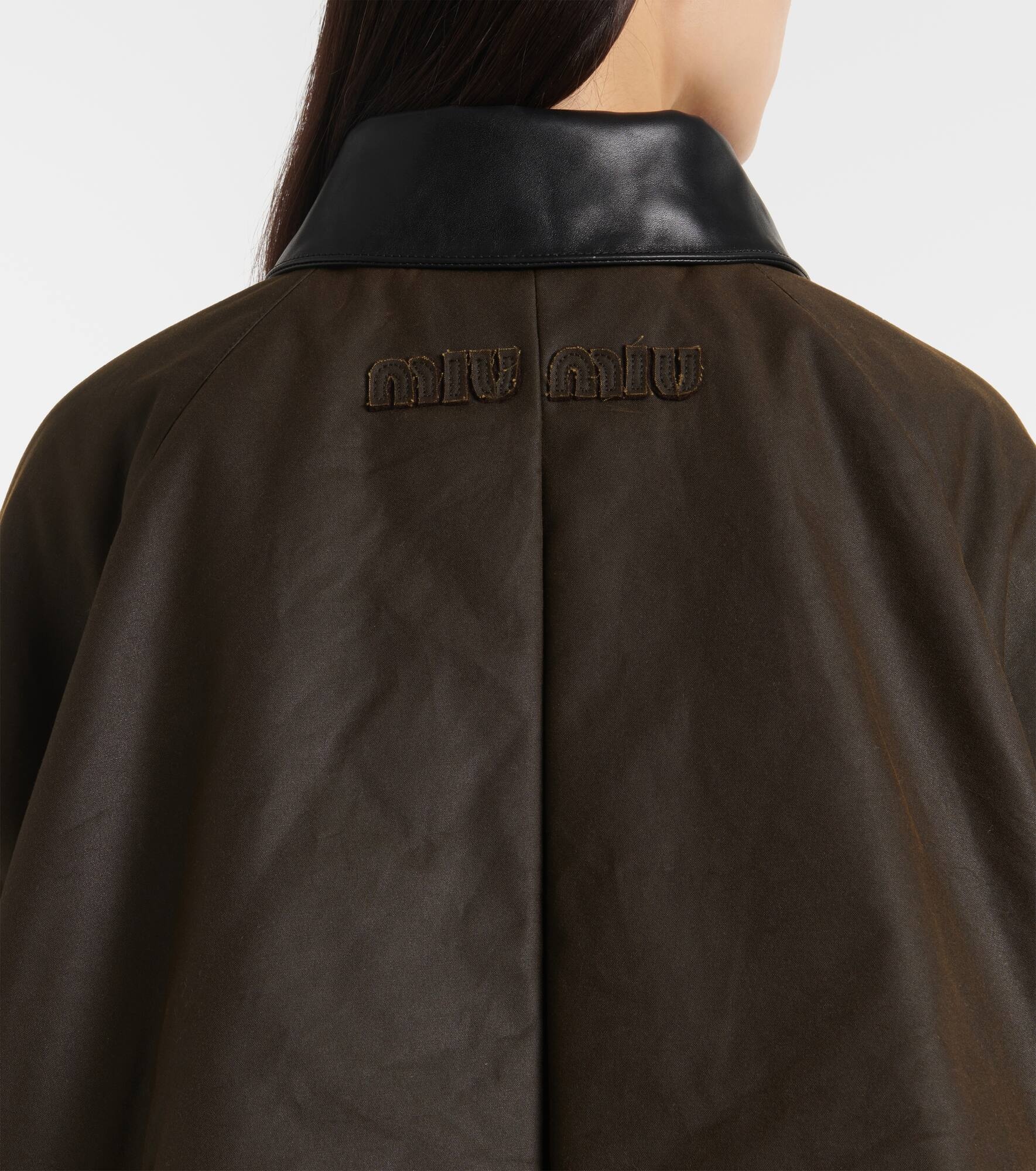 Waxed oversized canvas cotton jacket - 6