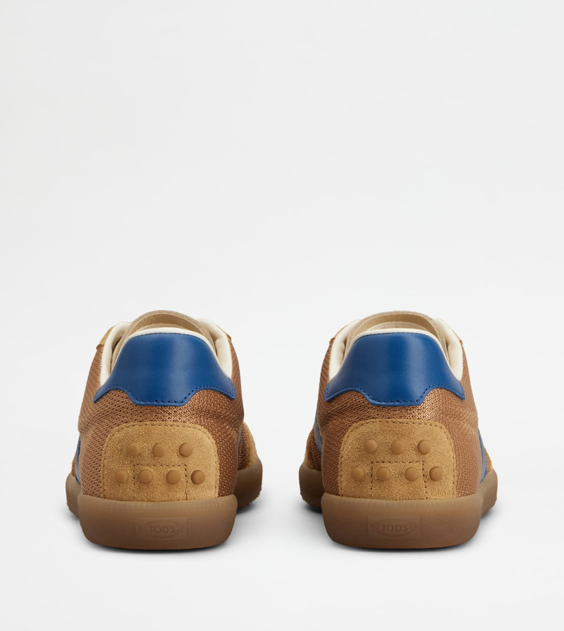 Tod's TOD'S TABS SNEAKERS IN SUEDE AND TECHNICAL FABRIC - BROWN, LIGHT BLUE, BEIGE outlook