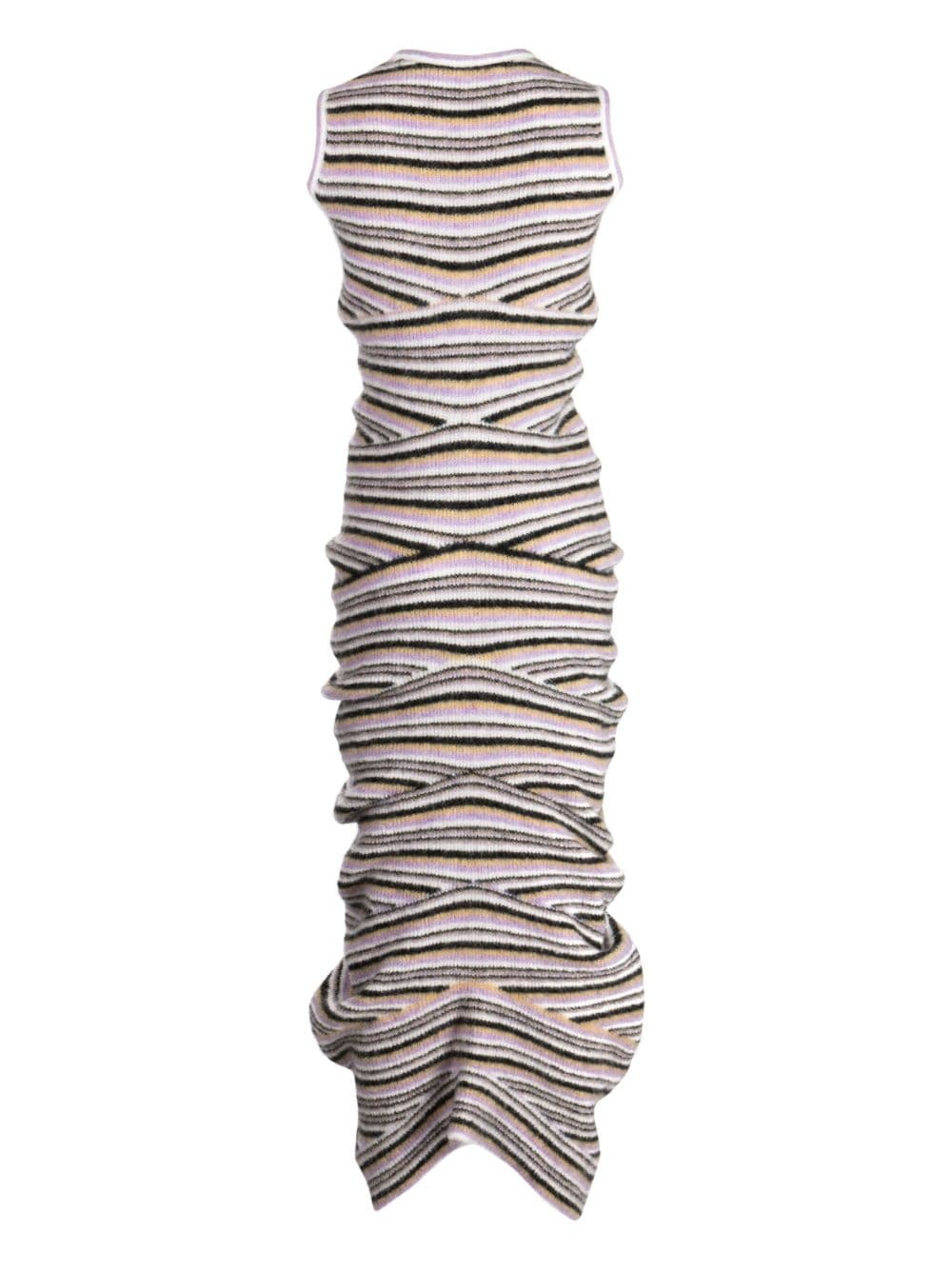 striped knitted maxi dress - 2