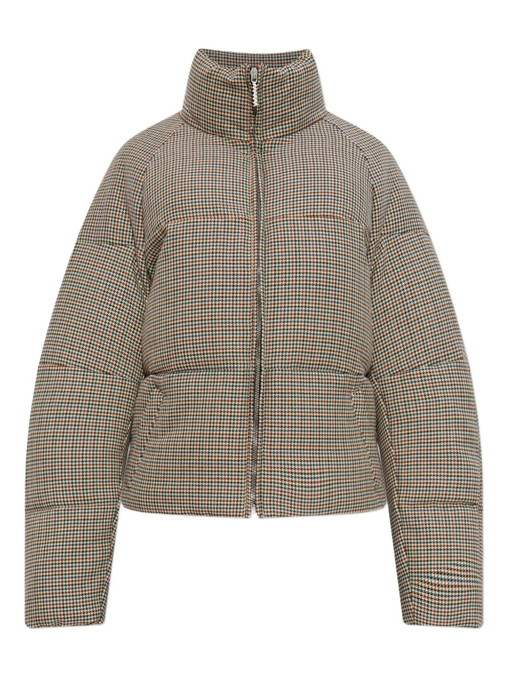 houndstooth puffer jacket - 1
