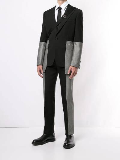 Alexander McQueen two-tone single-breasted suit jacket outlook