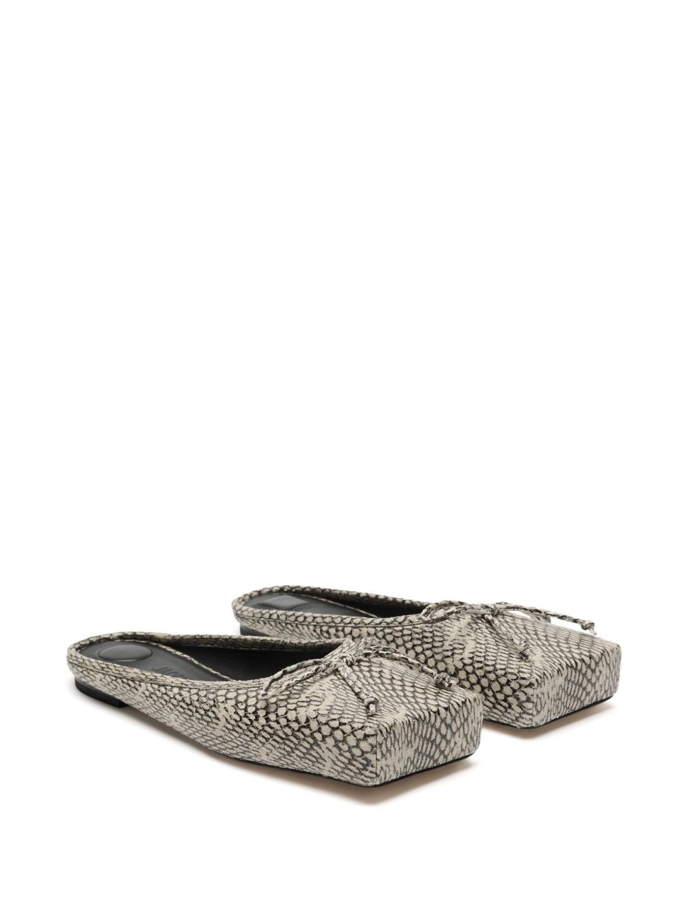 snakeskin-effect mules - 2