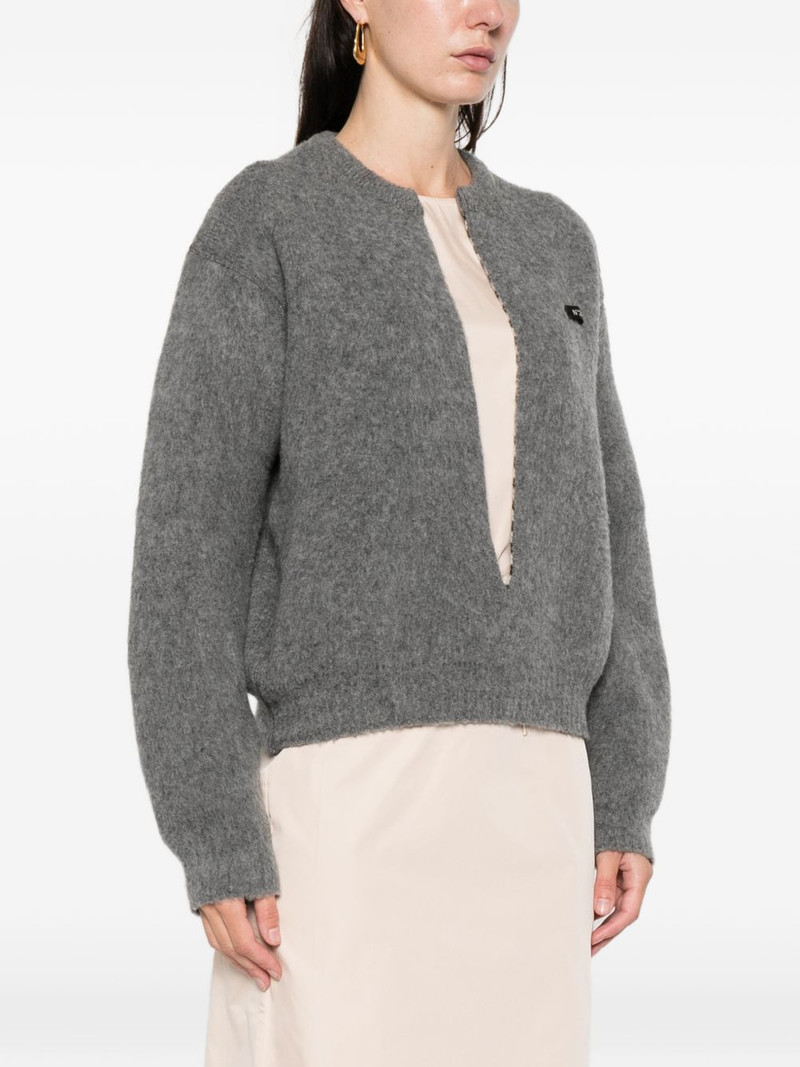 plunging V-neck sweater 3