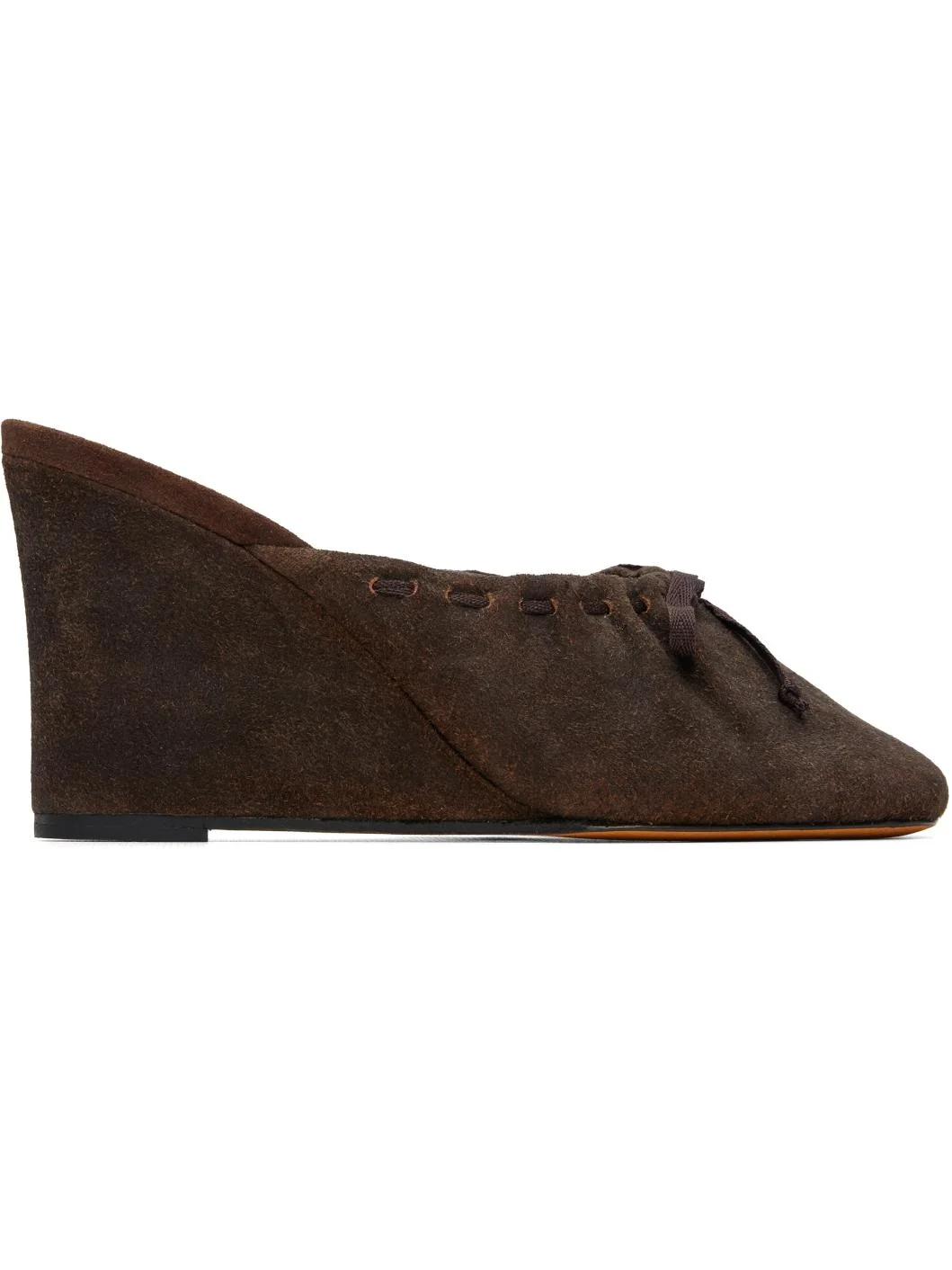 Brown Ballet Wedge Heels - 1