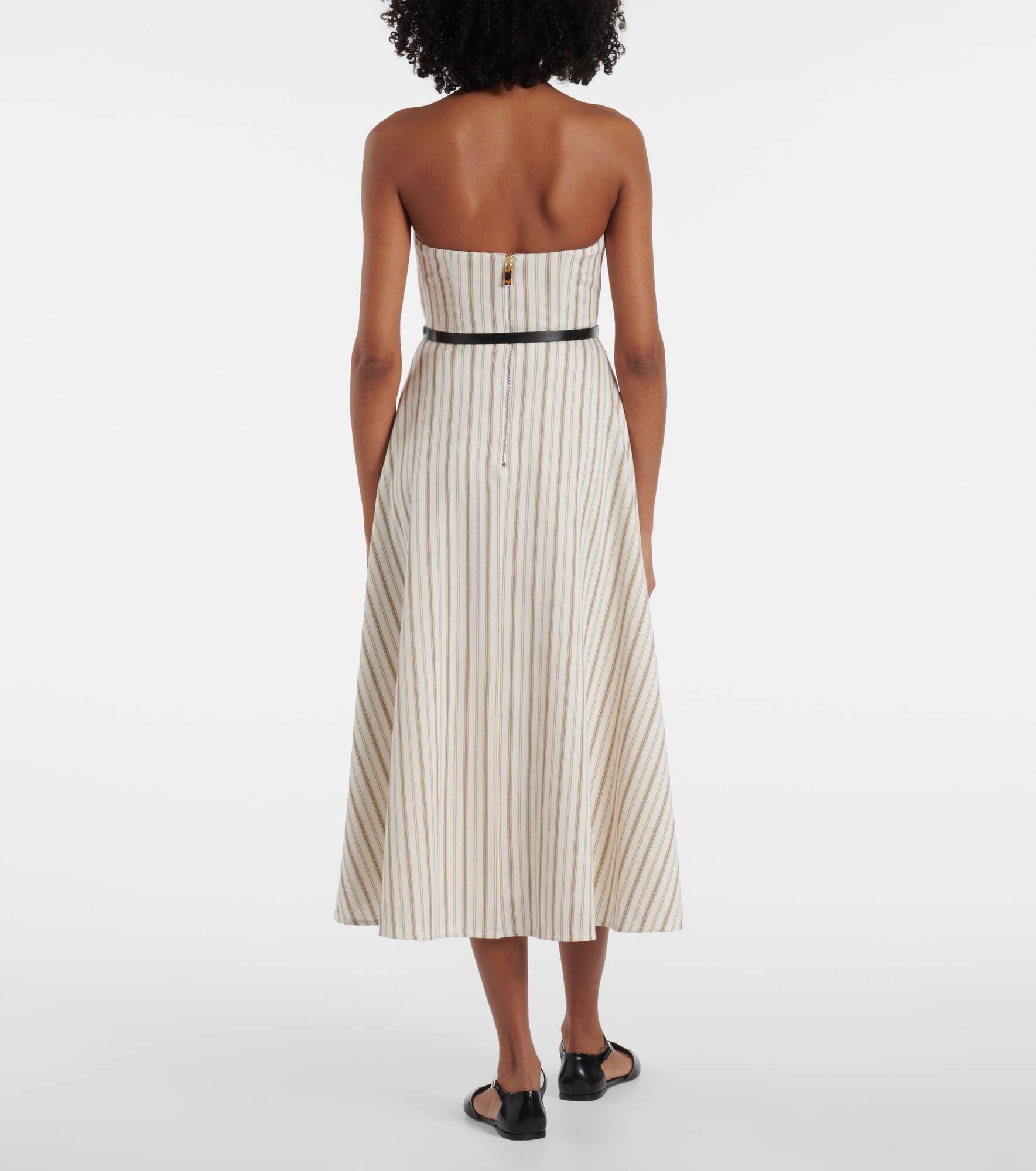 Fervida cotton and linen midi dress - 3