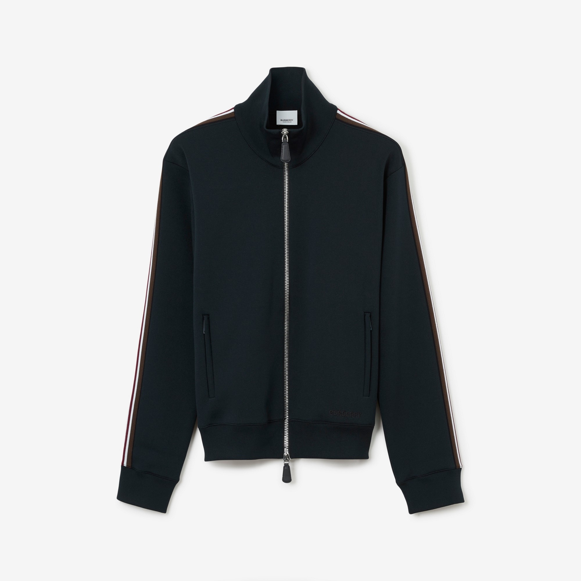 Stripe Detail Funnel Neck Jacket - 1