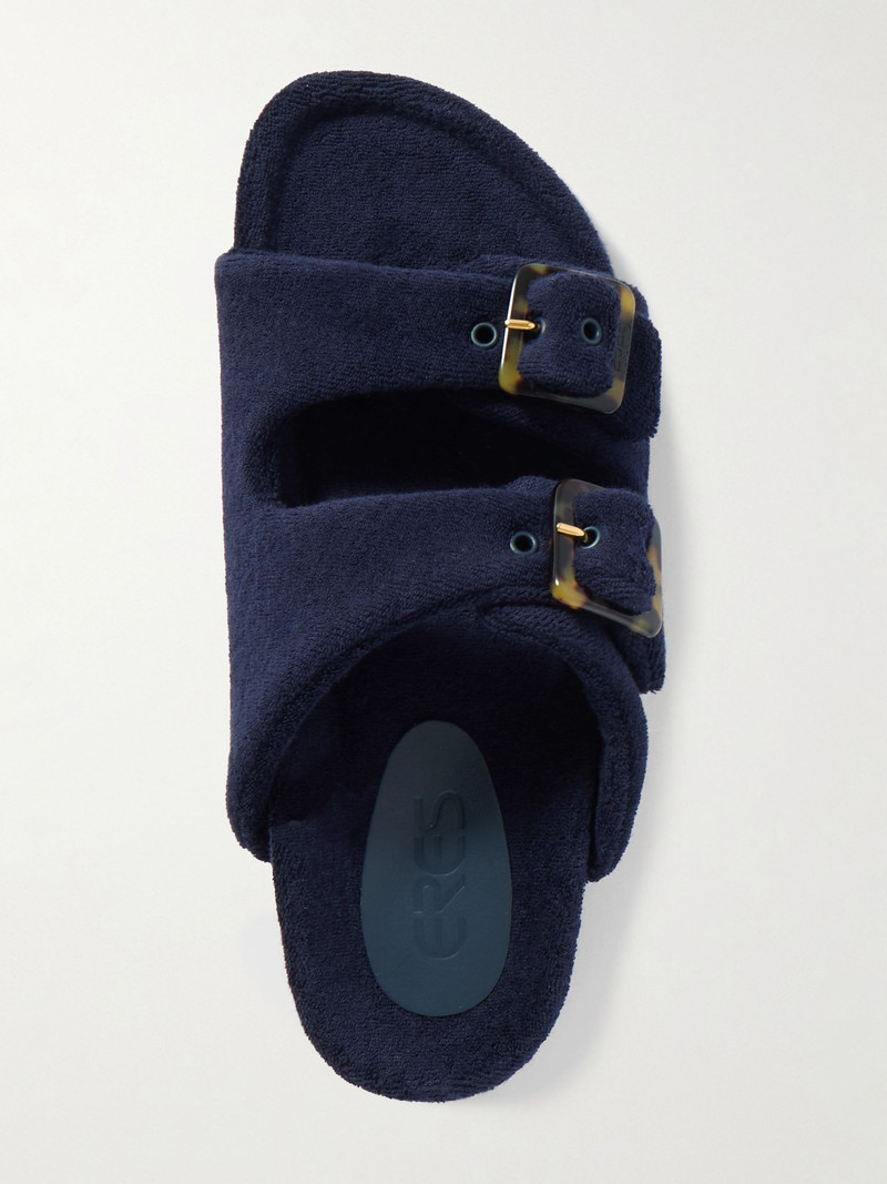 Daphnee cotton-terry slides Navy 5