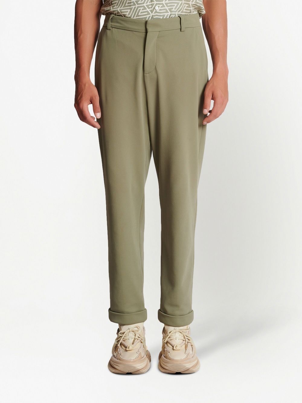 straight-leg cut chino trousers - 3