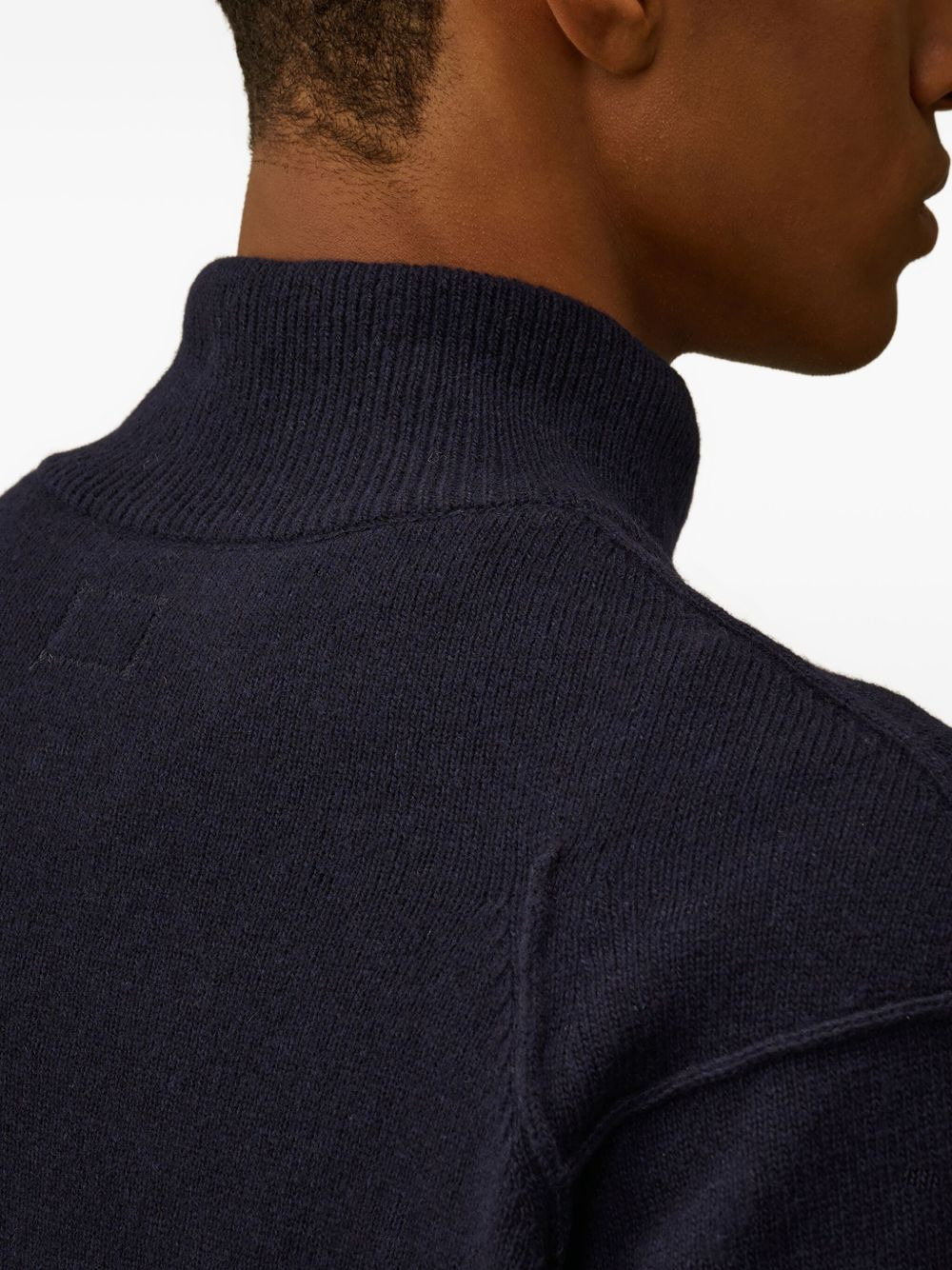half-zip lens-detail sweater - 5