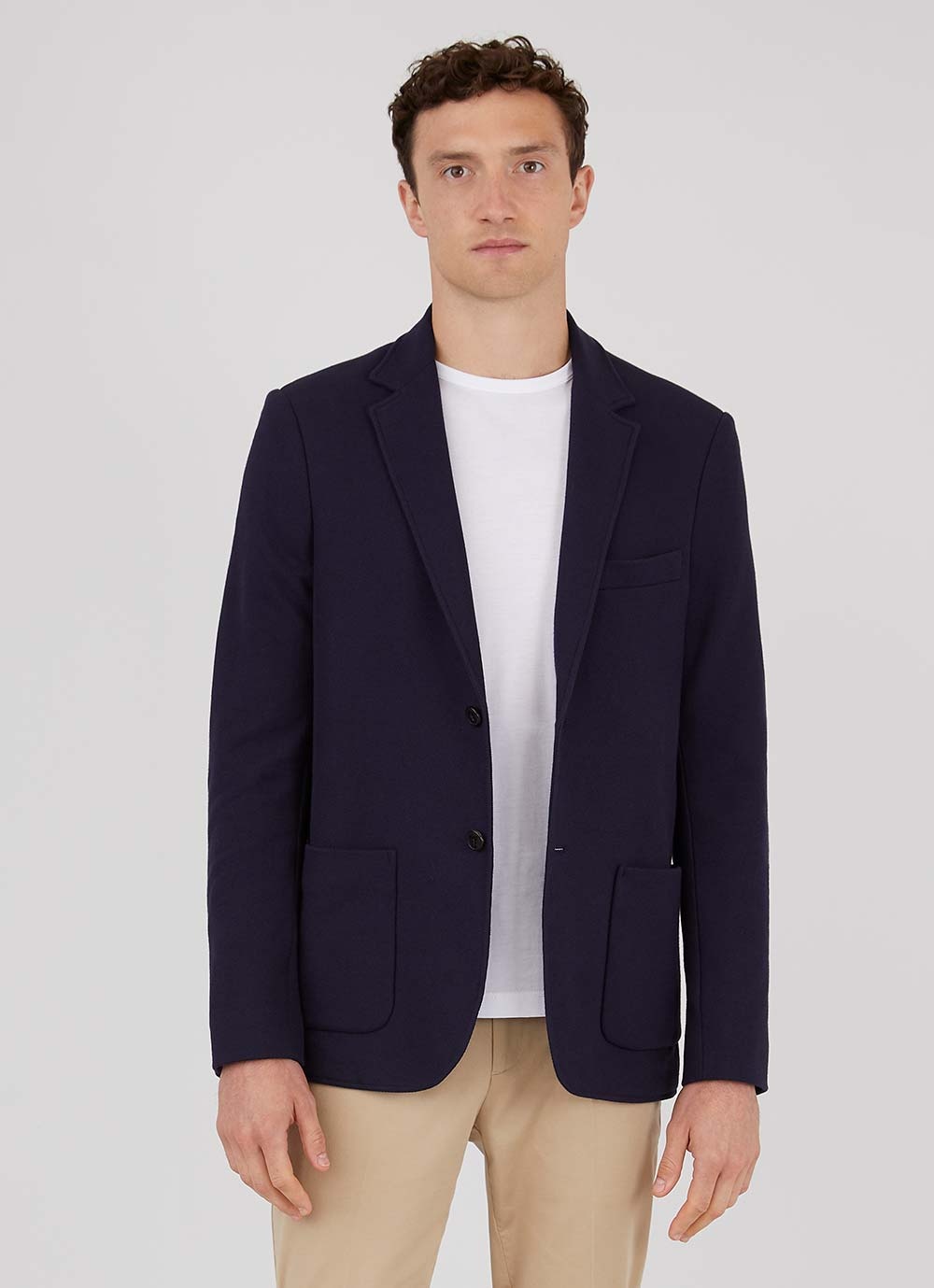 Cotton Piqué Unstructured Blazer - 2