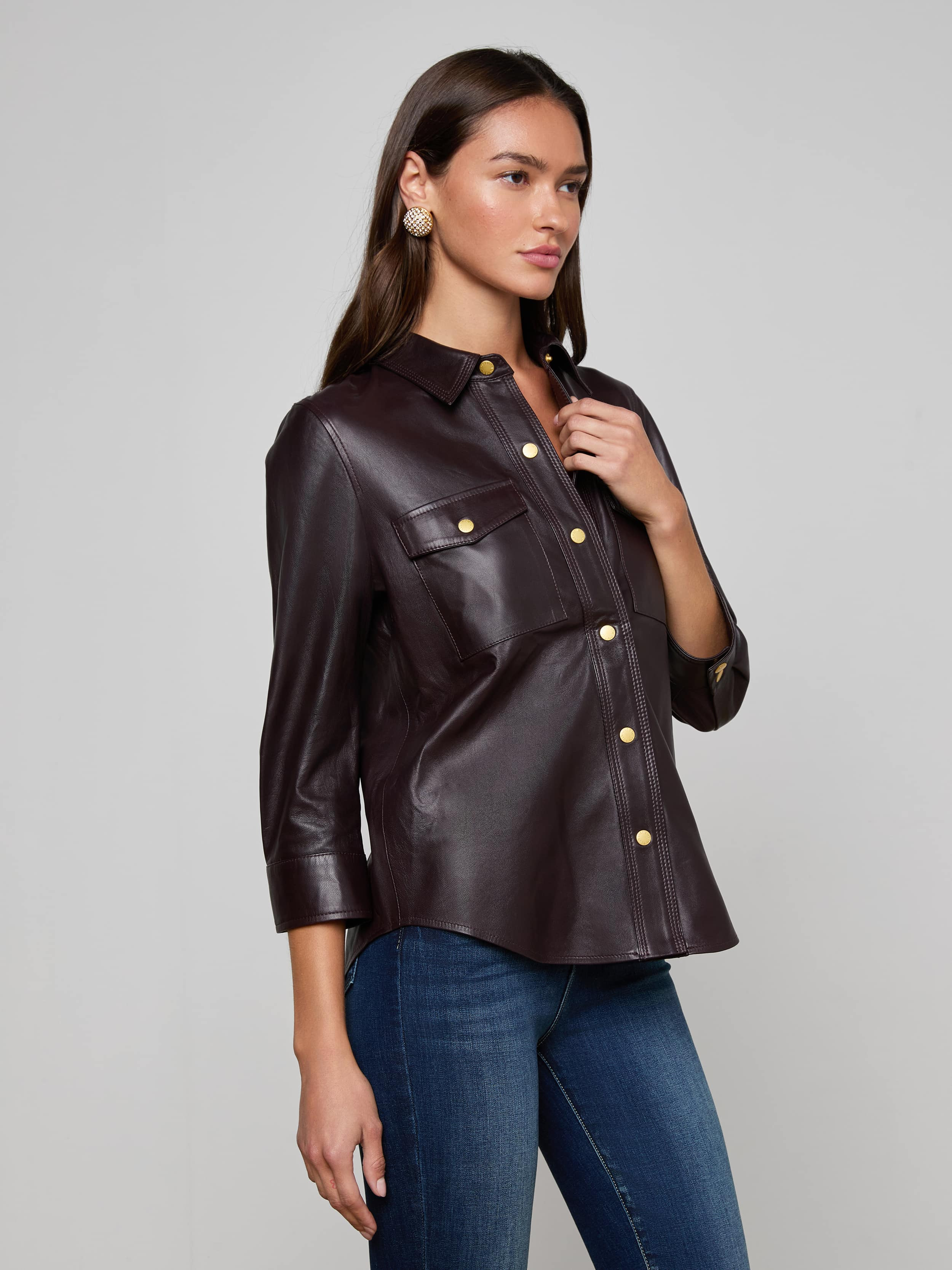 Avina Leather Shirt - 3