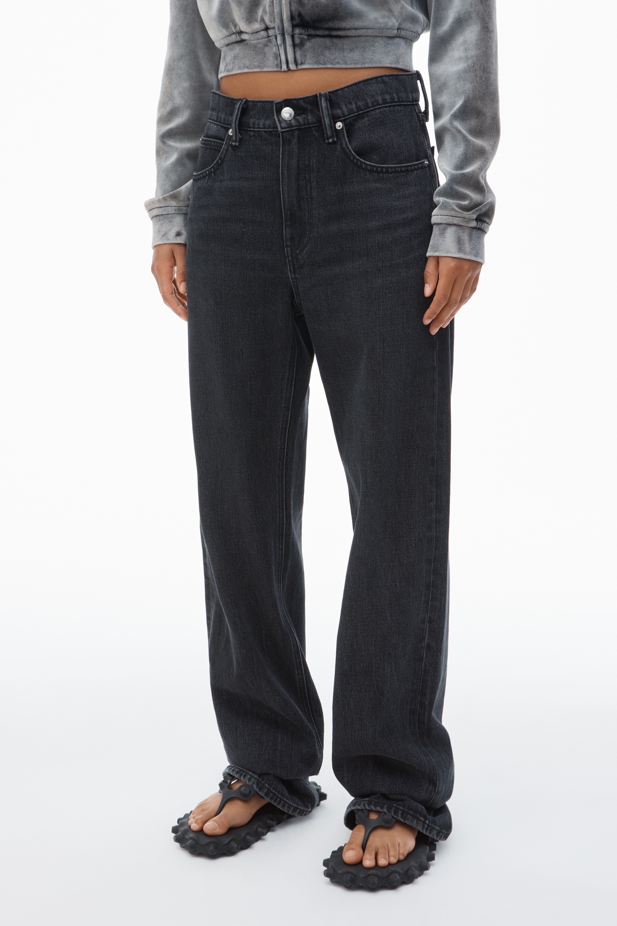 EZ Mid Rise Jean With Logo Pocket - 3