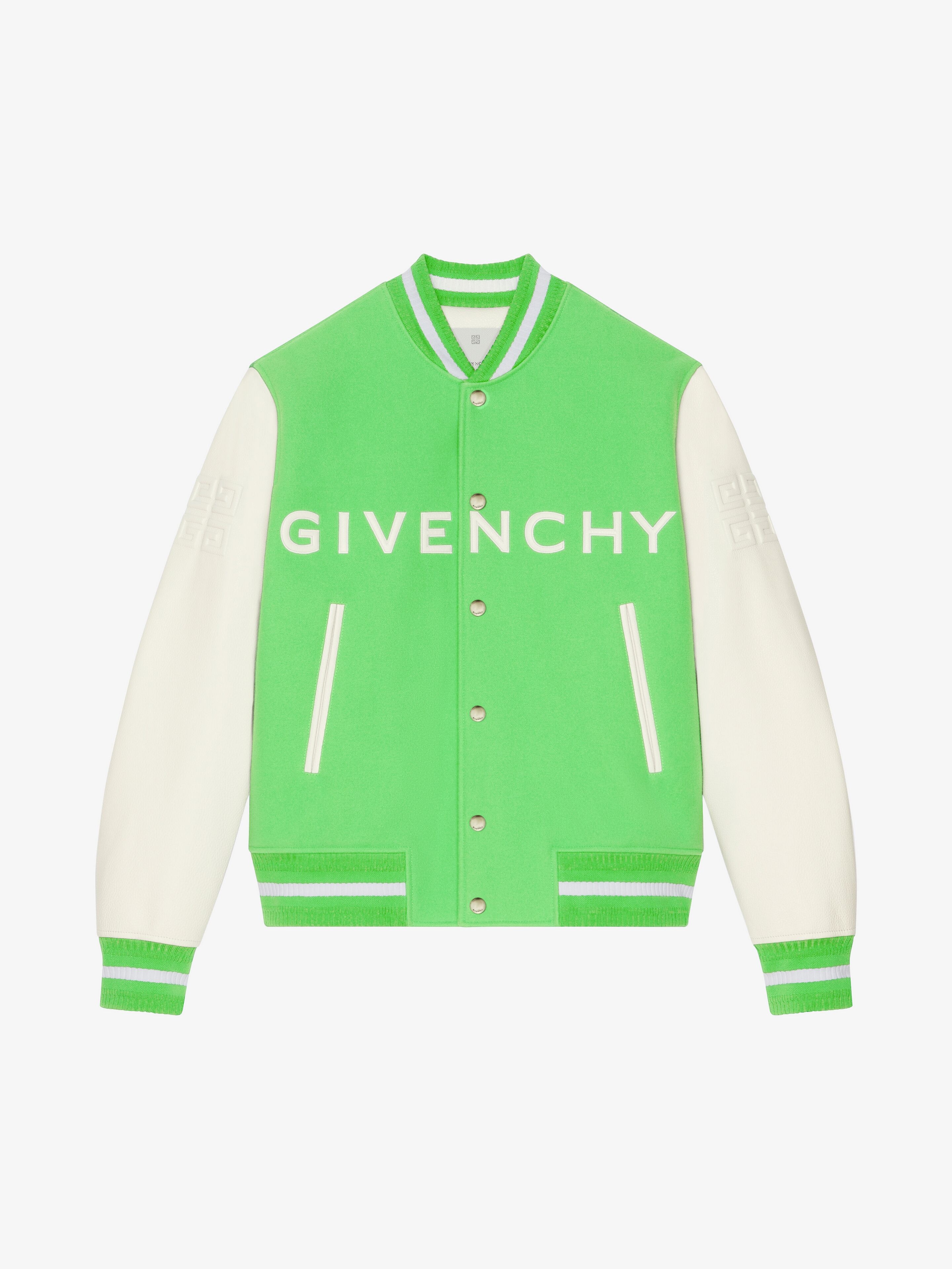 GIVENCHY VARSITY JACKET IN WOOL AND LEATHER - 1