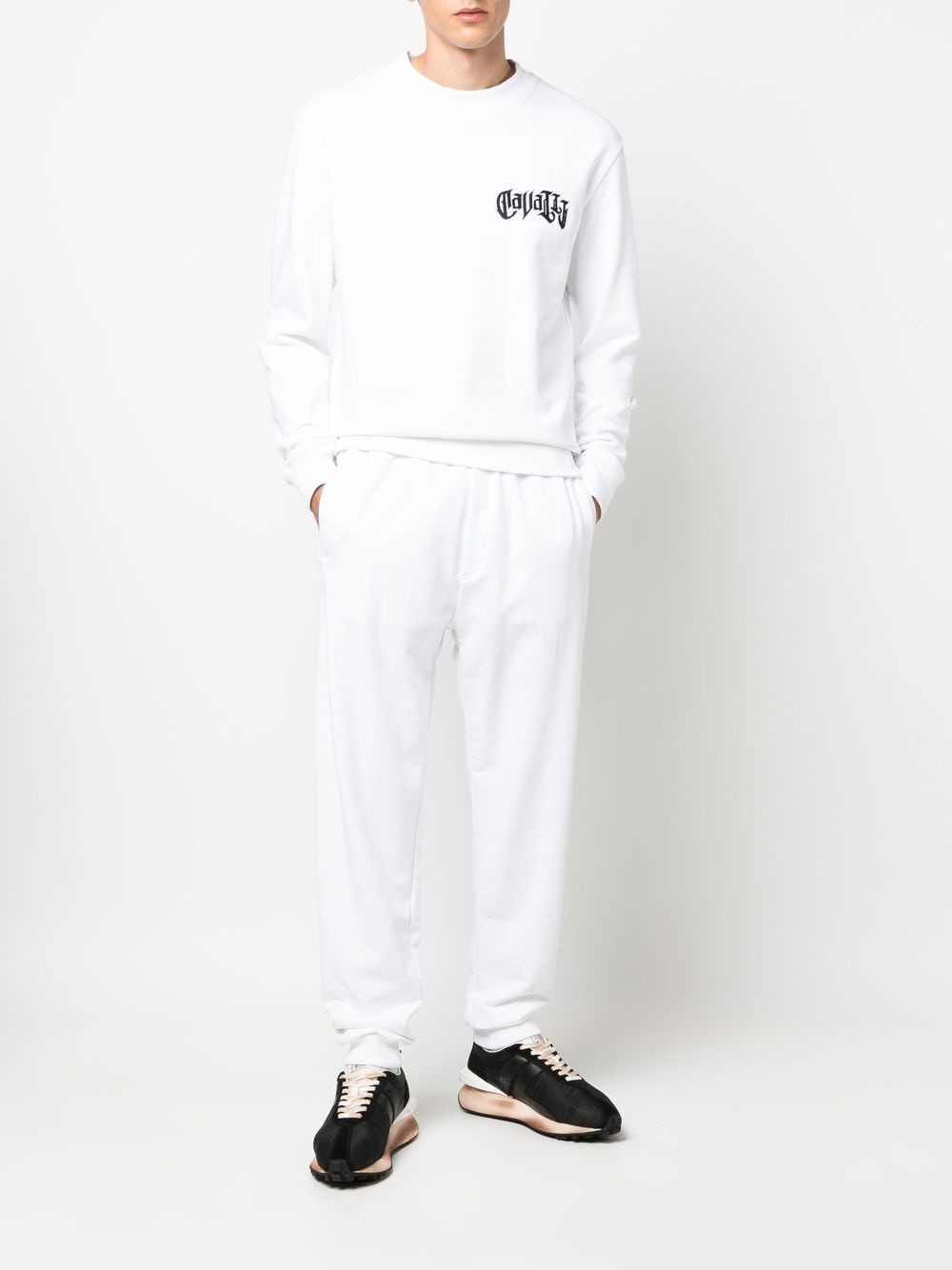 logo-print cotton track pants - 2