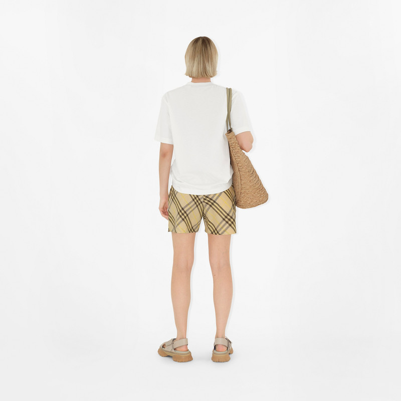 Check Linen Shorts 4