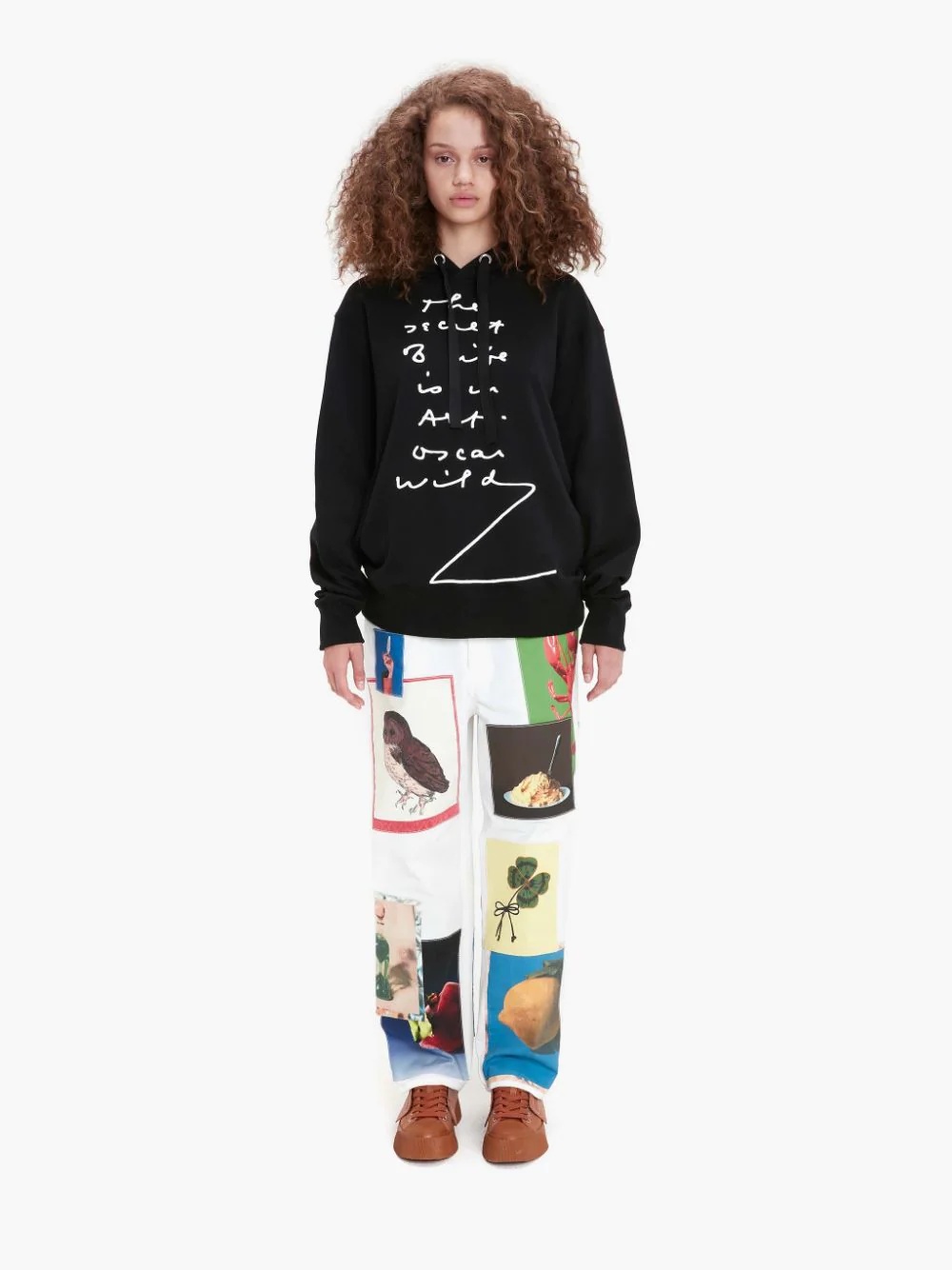 OSCAR WILDE CAPSULE: QUOTE PRINT RELAXED FIT HOODIE - 2