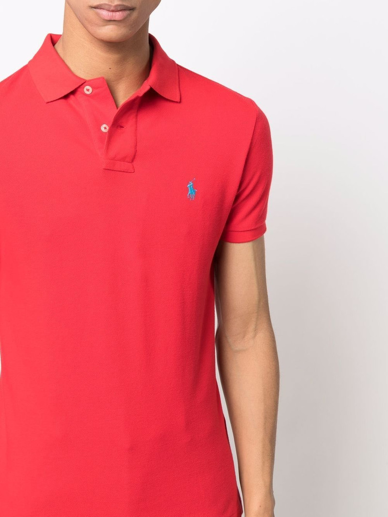 embroidered-logo polo shirt 5